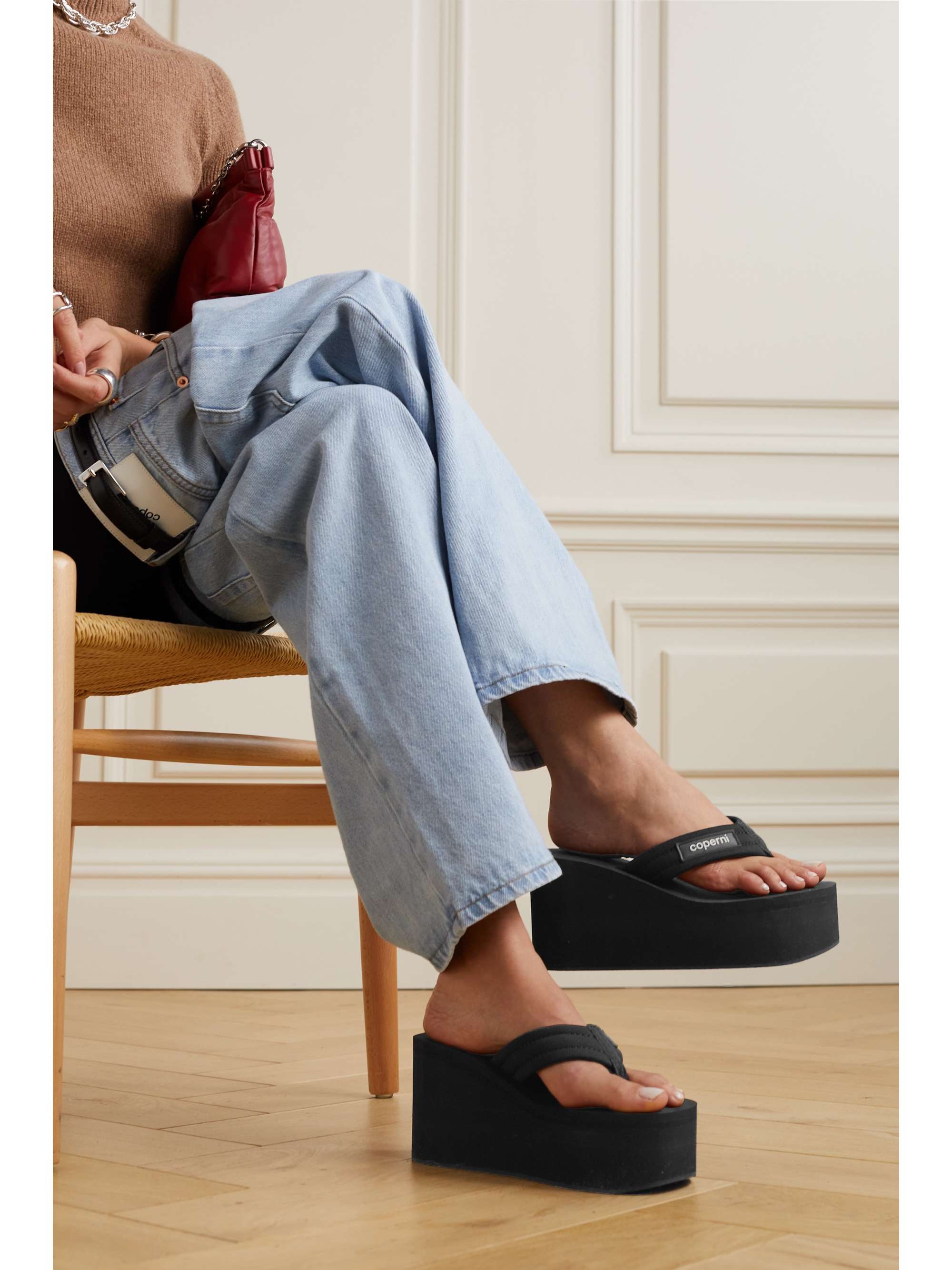 COPERNI Webbing wedge flip flops