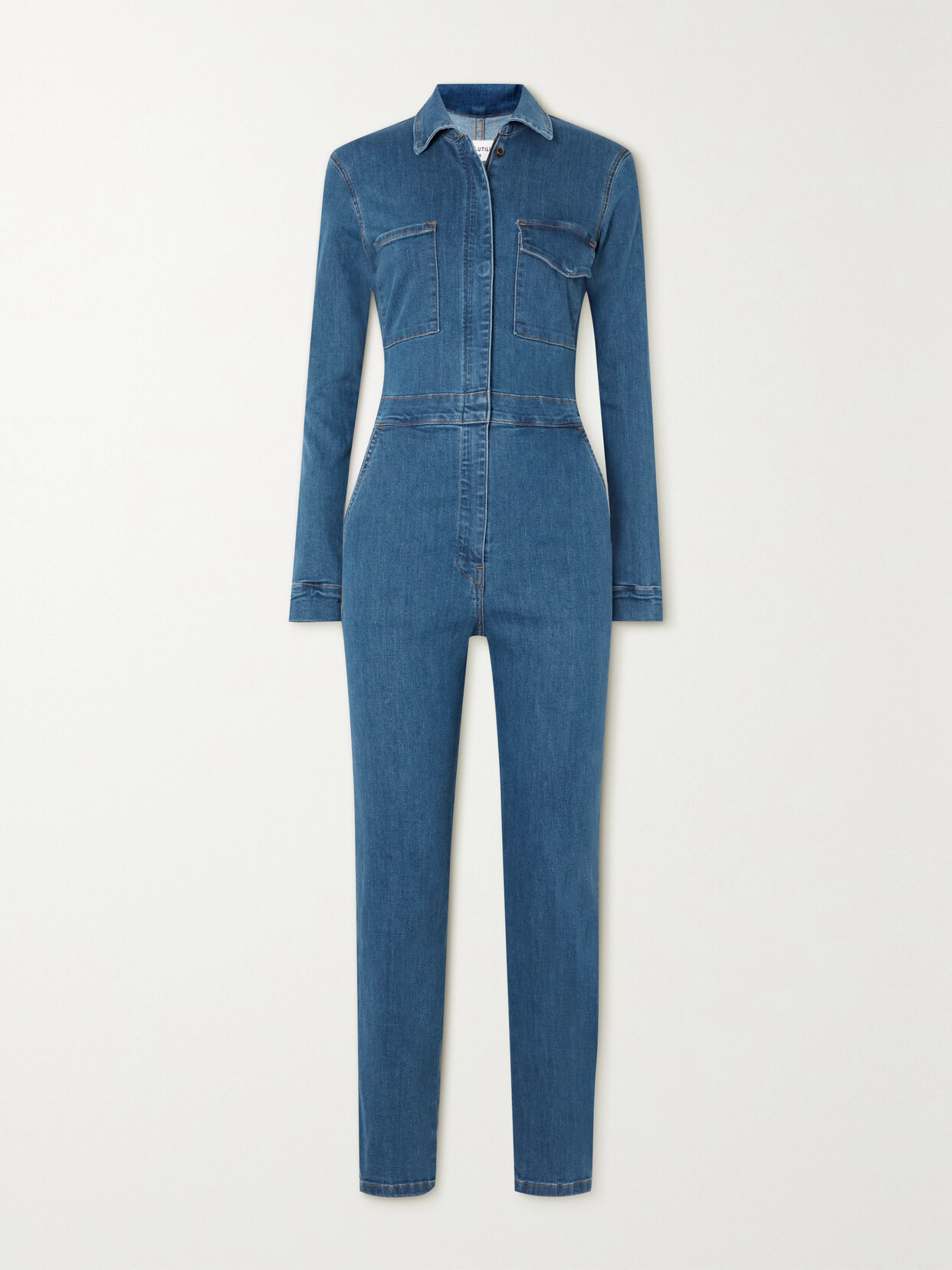 Rivet Utility Risktaker Denim Jumpsuit - Blue