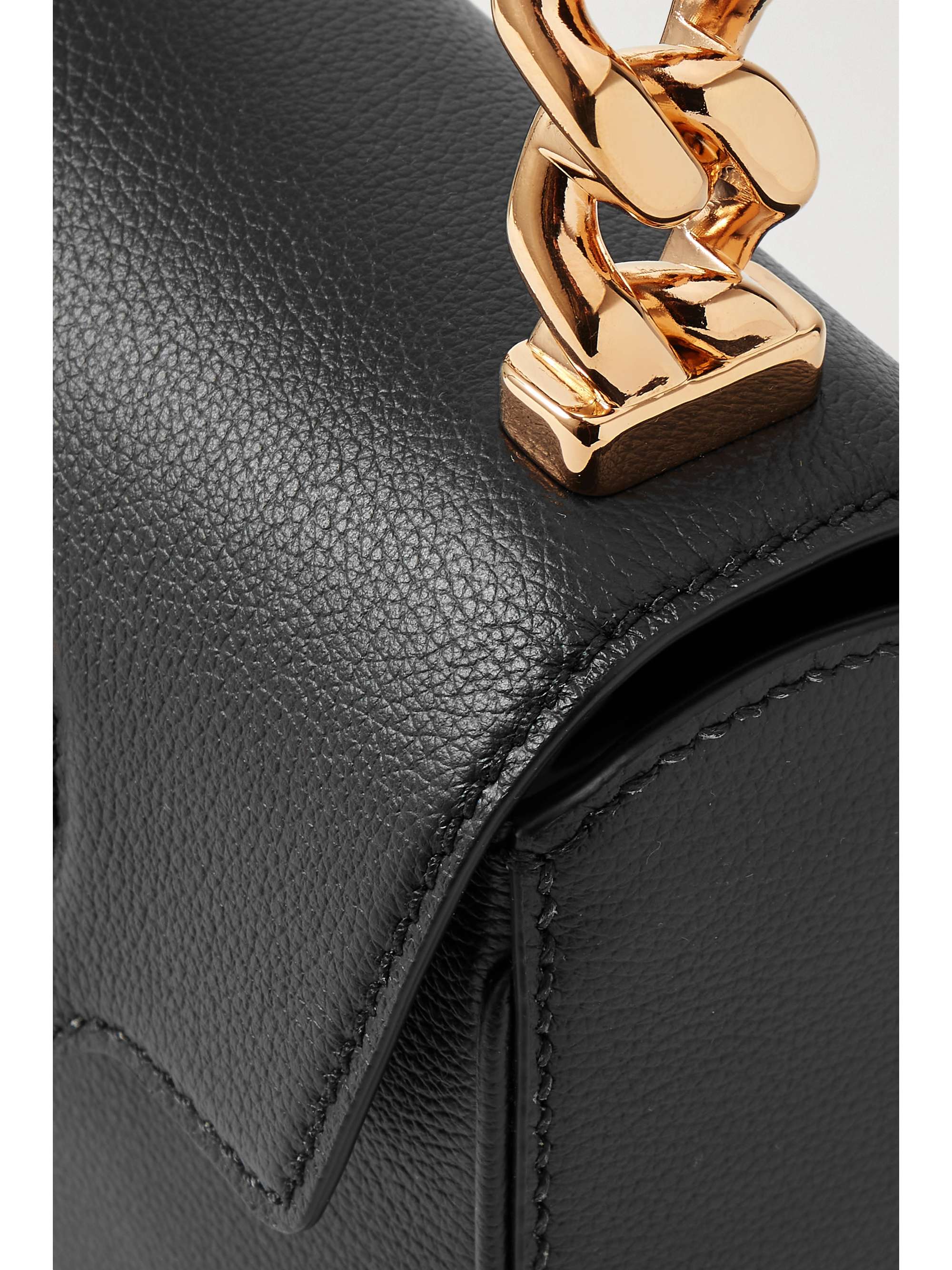 VERSACE La Medusa mini textured-leather tote