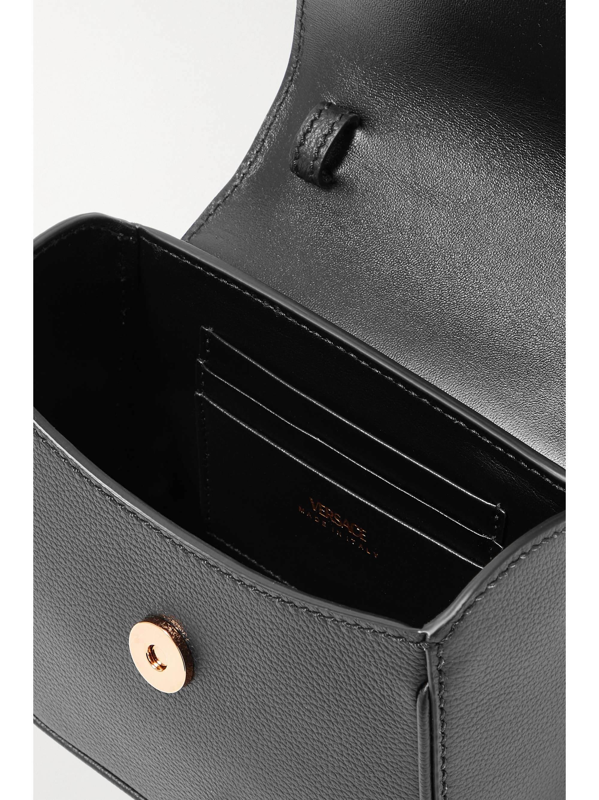 VERSACE La Medusa mini textured-leather tote