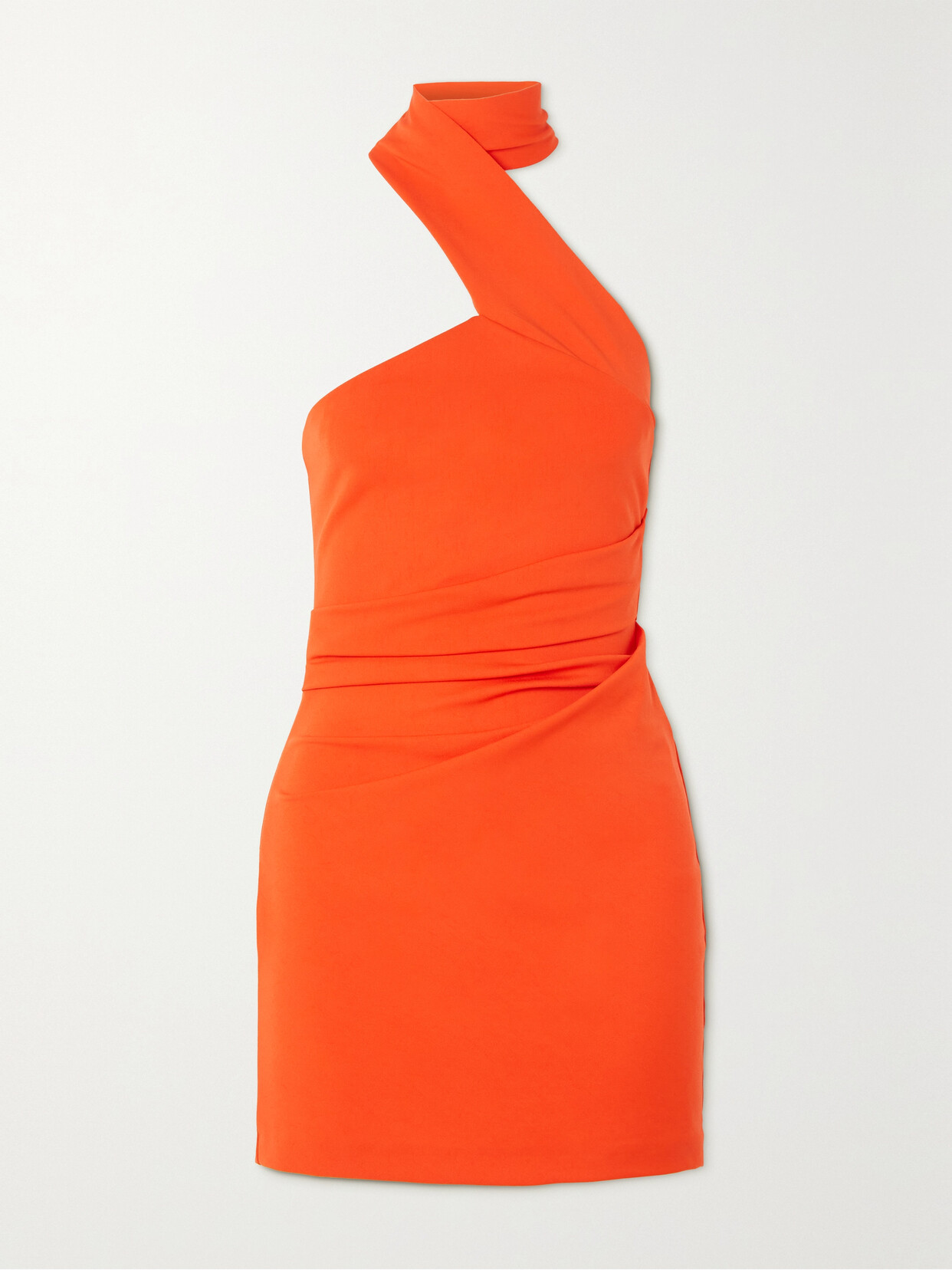 GAUGE81 - Lauli Asymmetric Halterneck Stretch-jersey Mini Dress - Orange