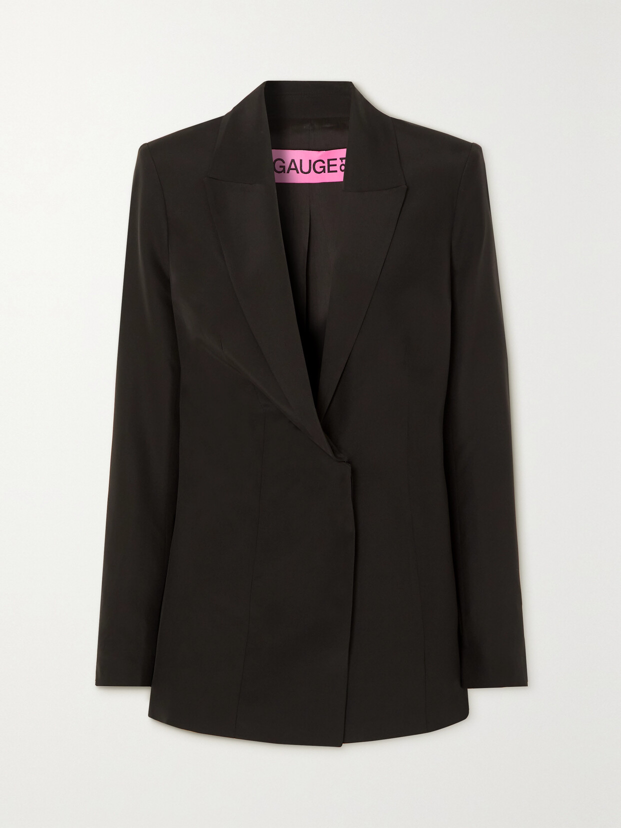 GAUGE81 - Soka Crystal-embellished Silk-satin Blazer - Black