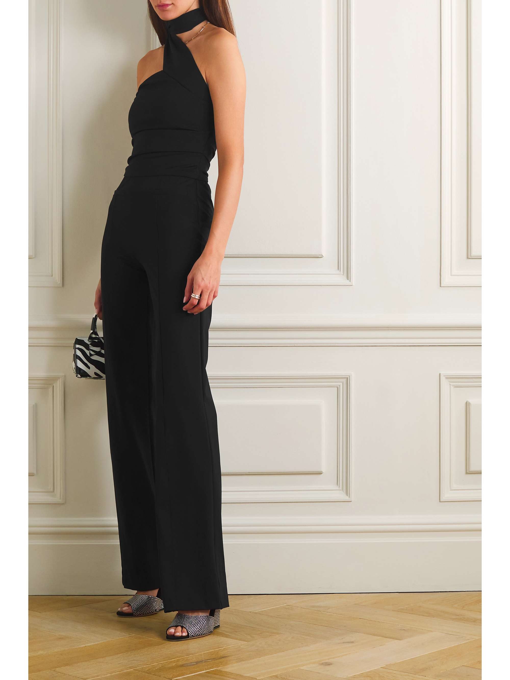 GAUGE81 Valima asymmetric stretch-jersey halterneck jumpsuit