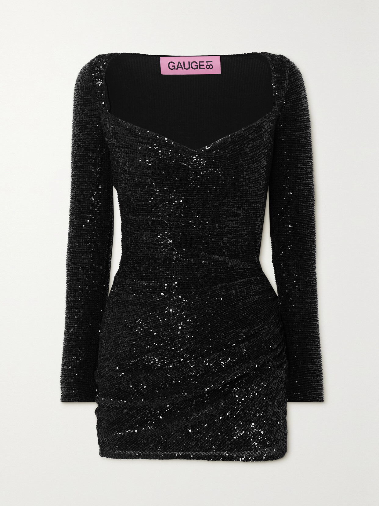 GAUGE81 - Evry Ruched Sequined Tulle Mini Dress - Black