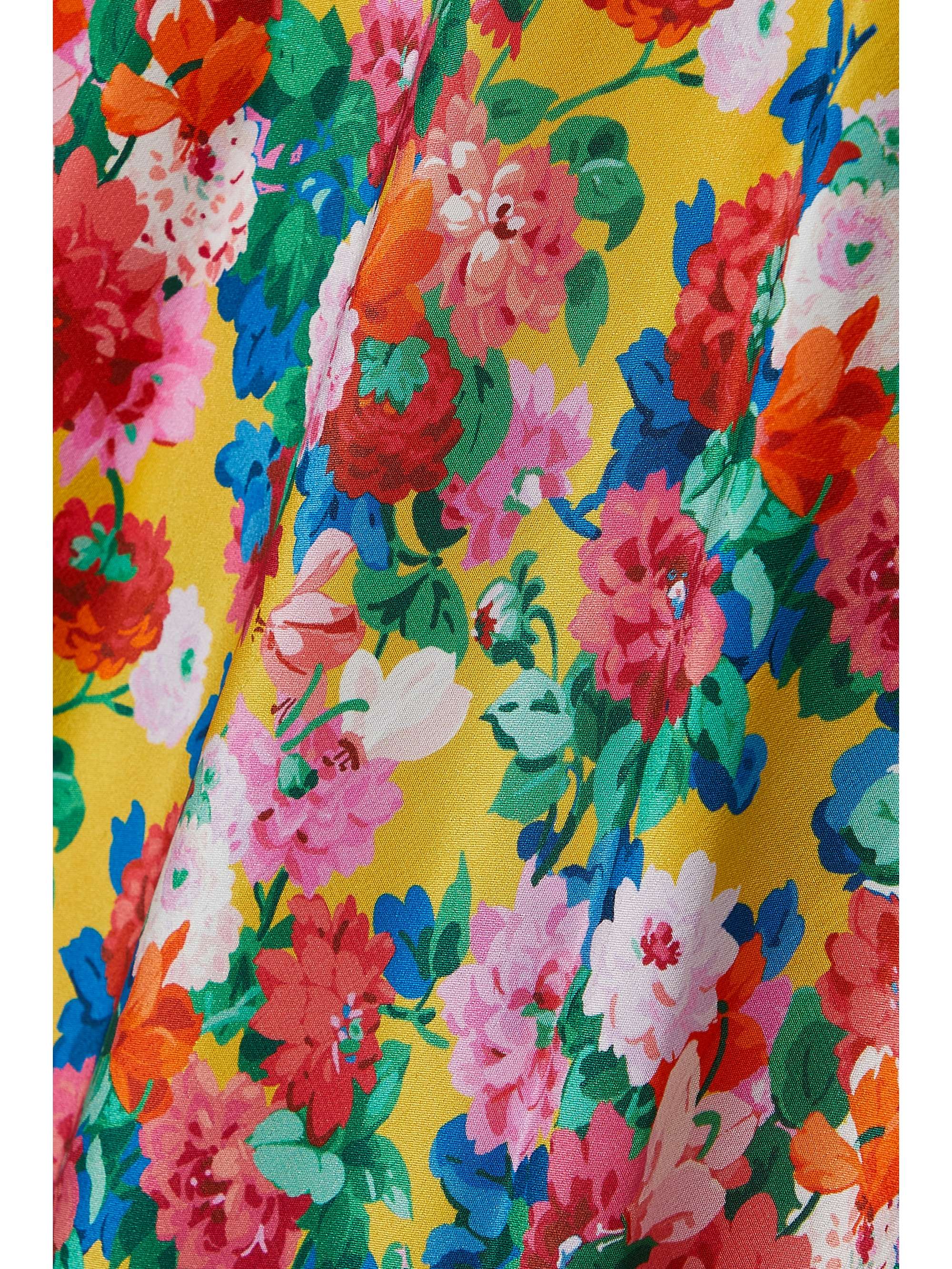 LES RÊVERIES Floral-print silk crepe de chine and georgette midi dress