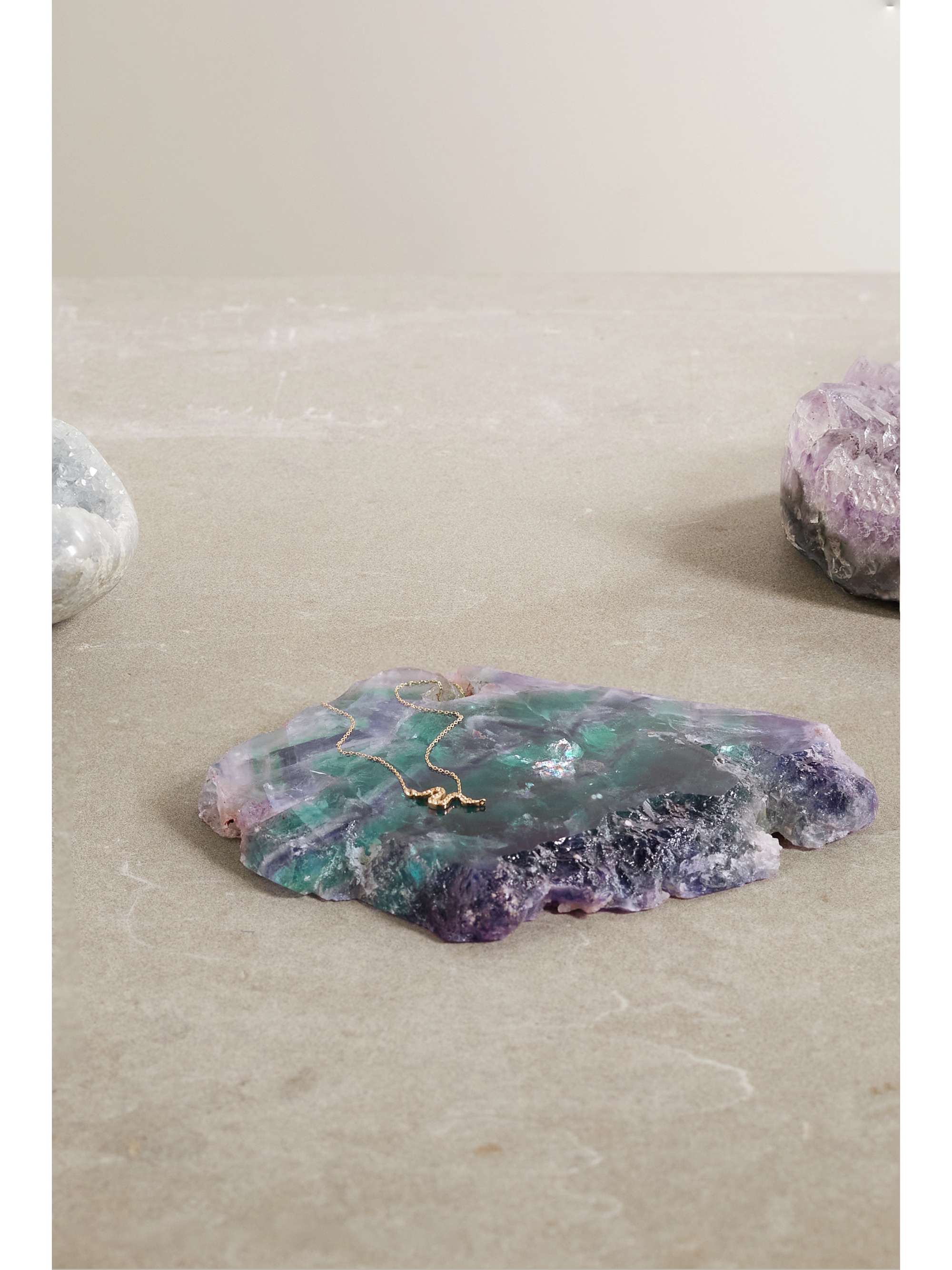 JIA JIA Rainbow fluorite slice