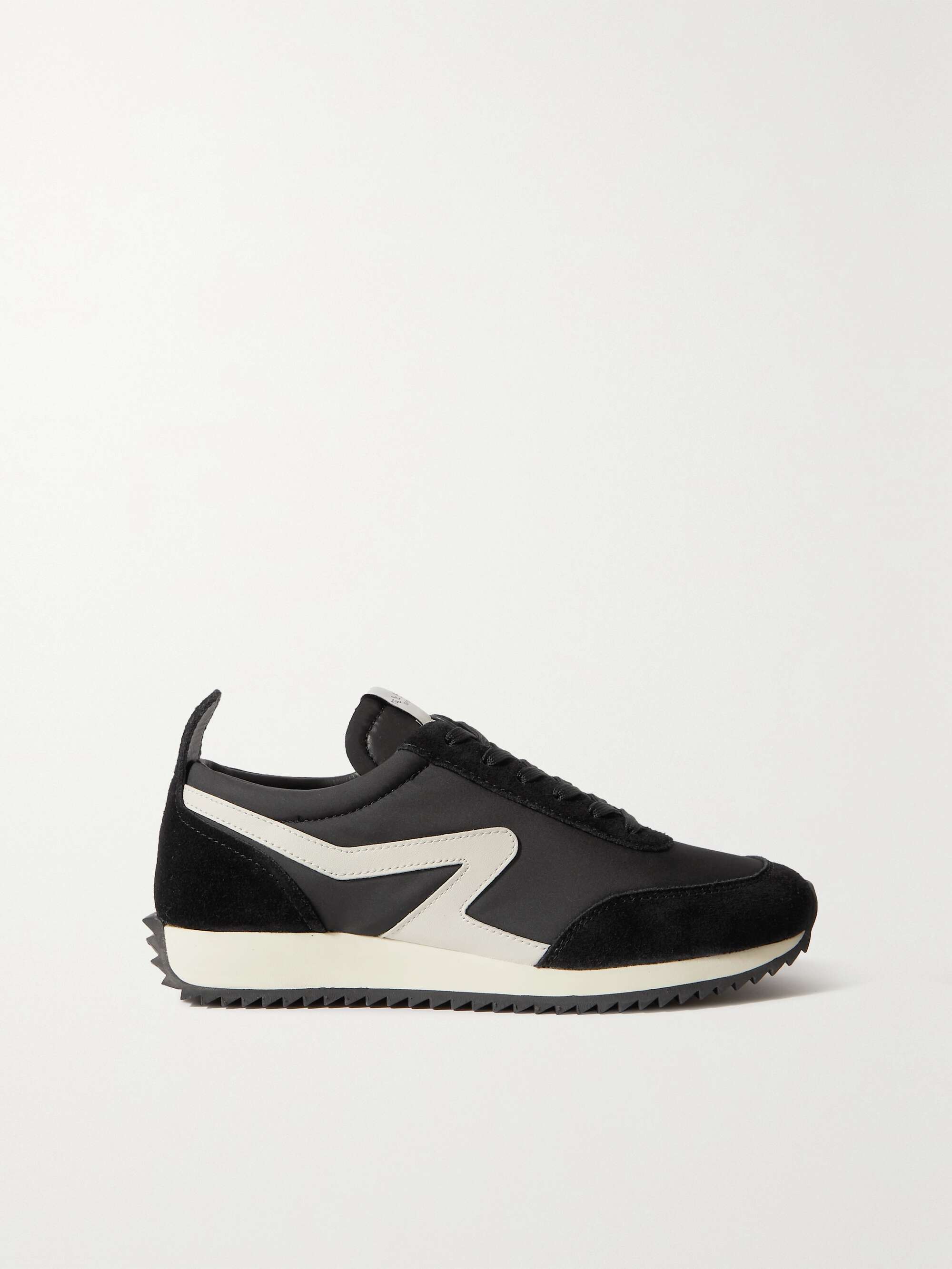 RAG u0026 BONE Retro Runner suede and leather-trimmed recycled shell sneakers |  NET-A-PORTER