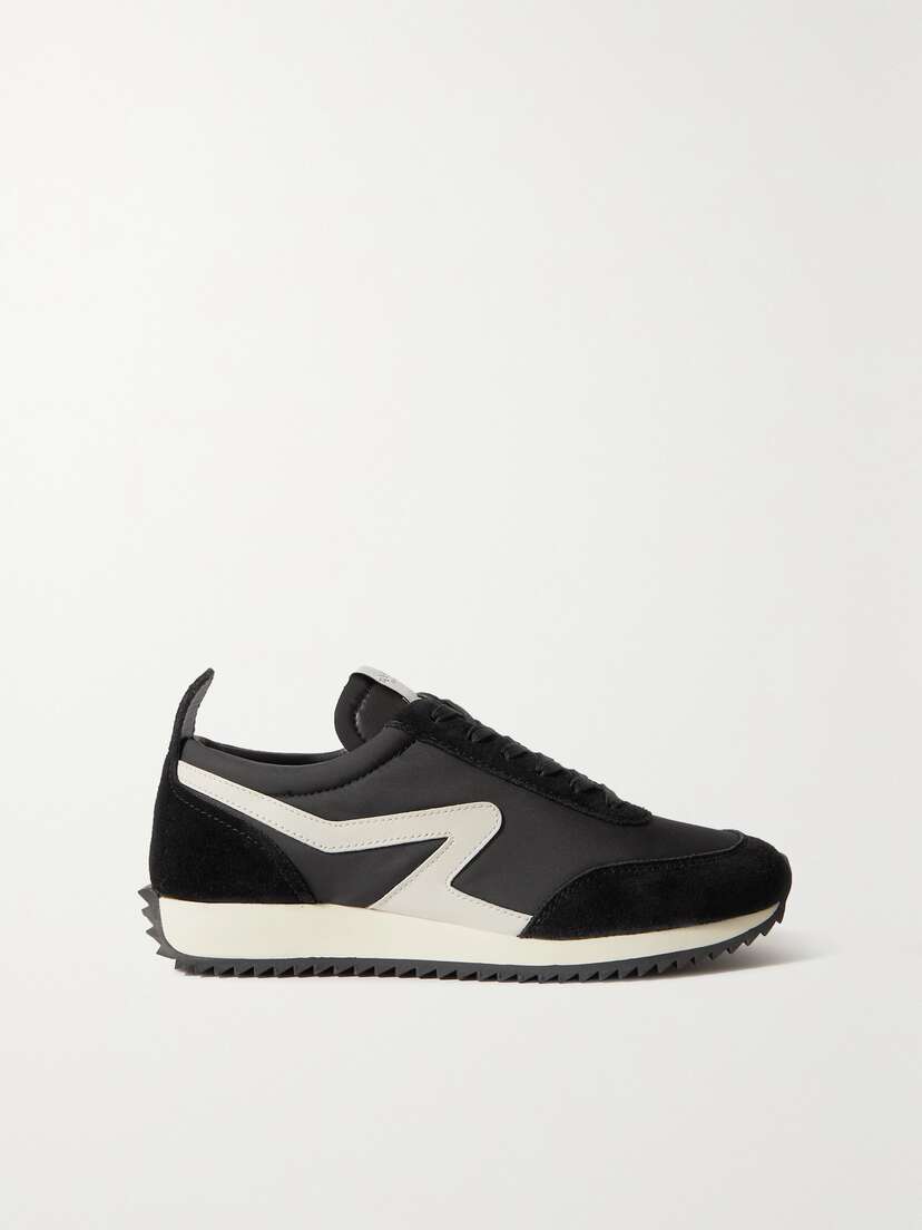 rag & bone Retro Runner Suede And Leather-trimmed Recycled Shell Sneakers