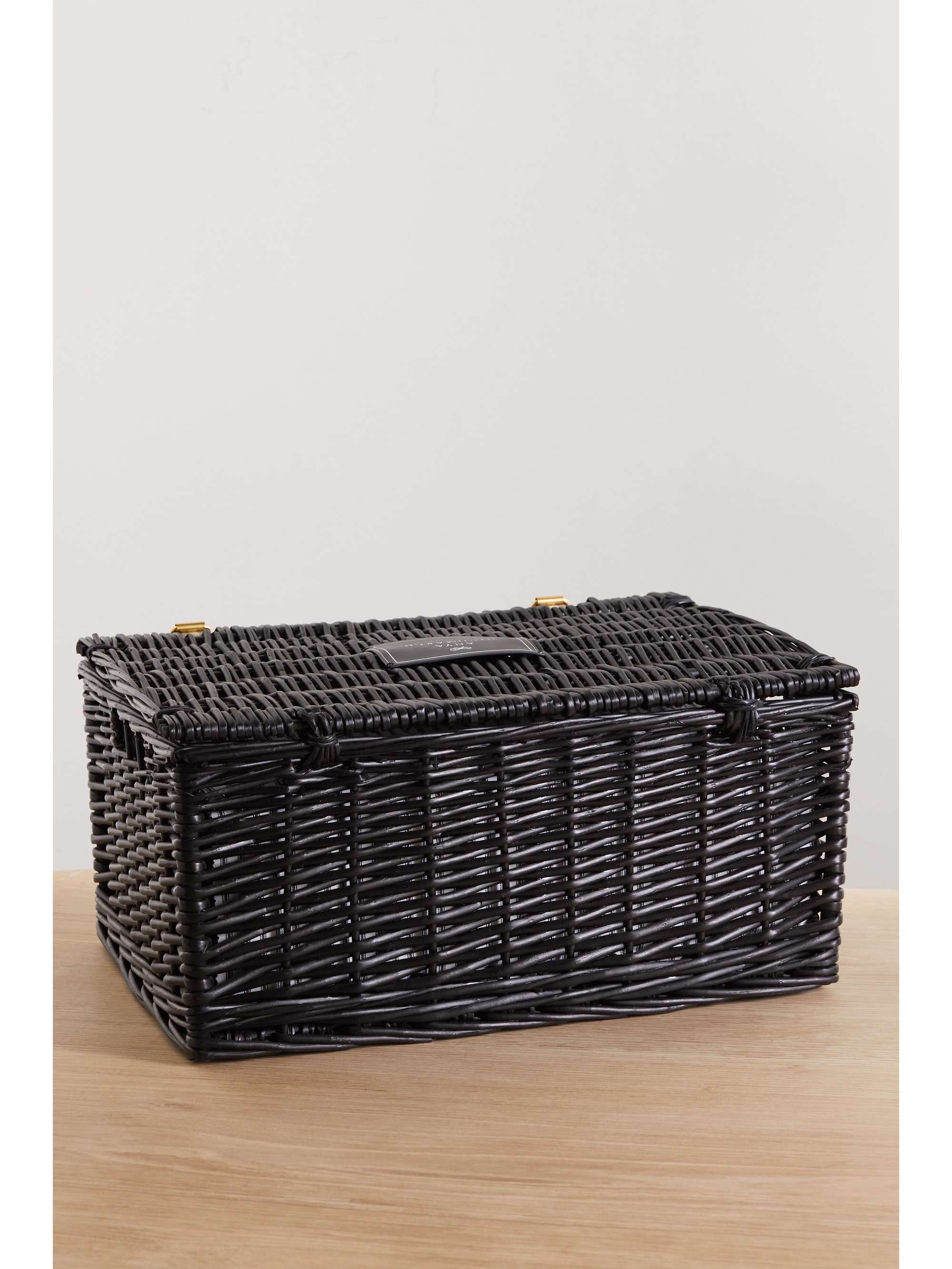 ANYA HINDMARCH Working From Home 办公用品中号柳条礼篮