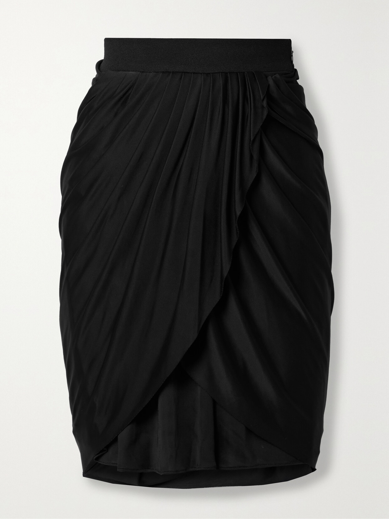 Shop Proenza Schouler Wrap-effect Draped Stretch-jersey Mini Skirt In Black