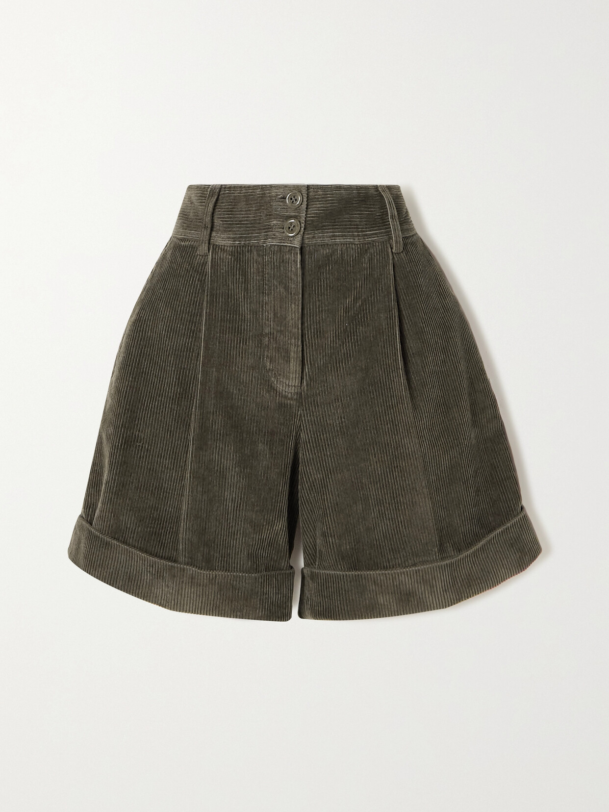 See By Chloé Washed Cotton-blend Corduroy Shorts In Brown