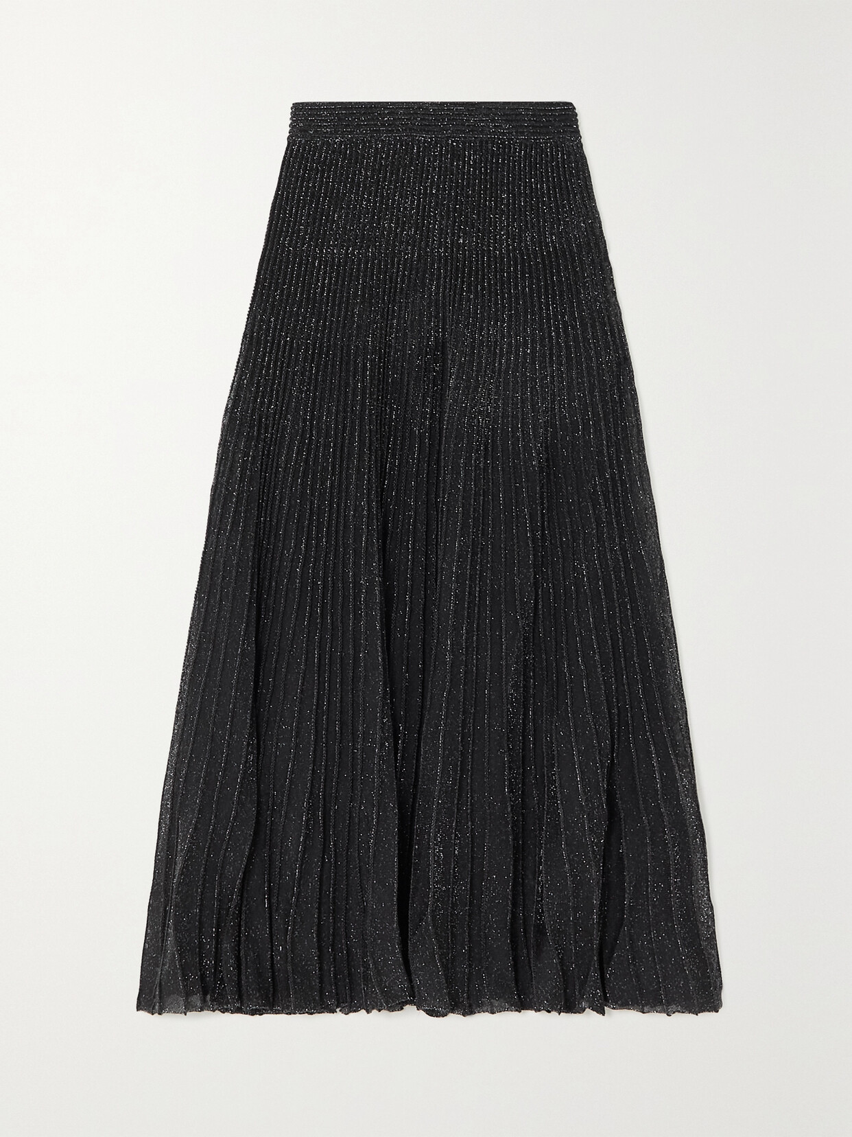 Proenza Schouler Metallic Ribbed-knit Midi Skirt