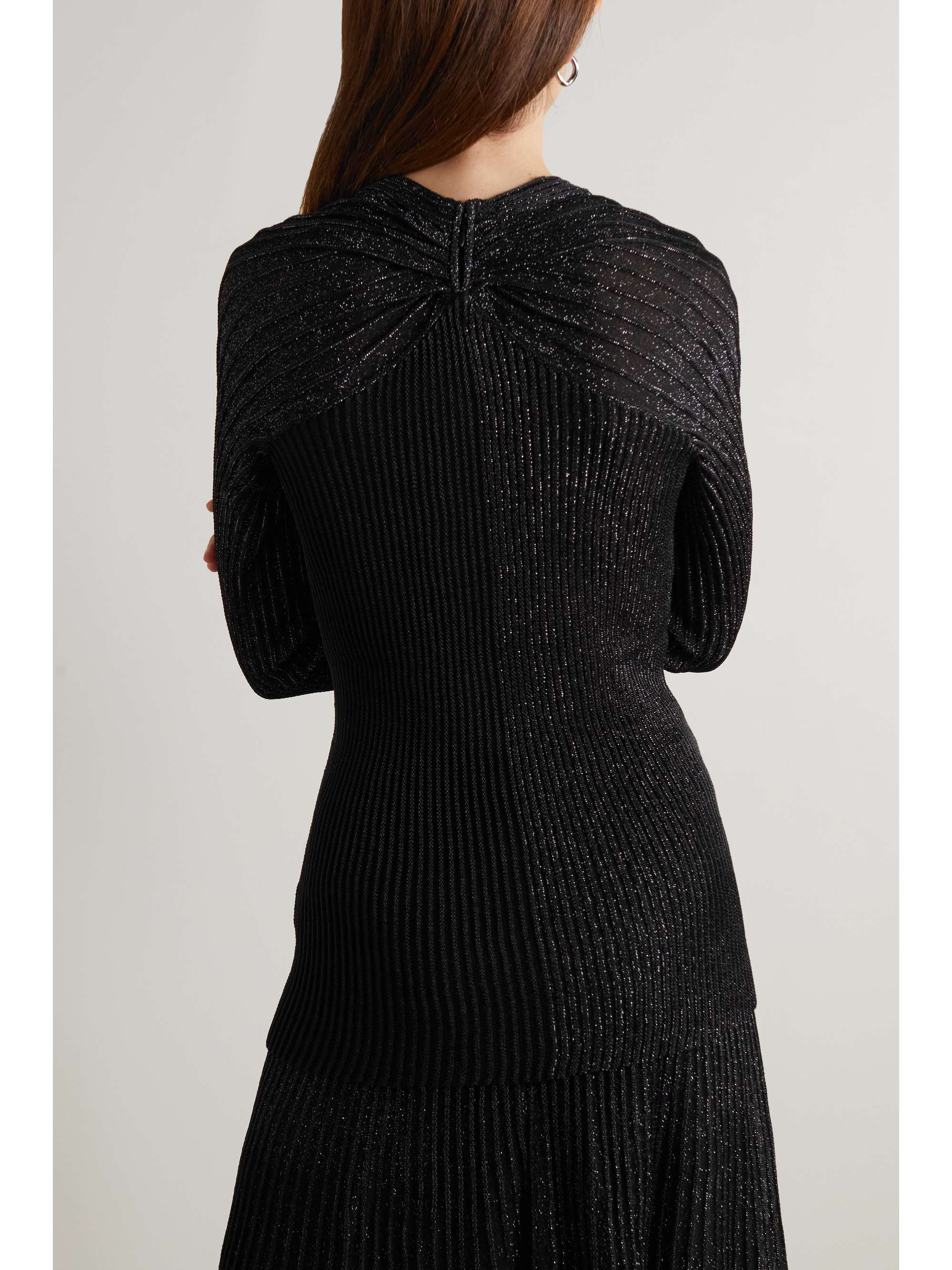 PROENZA SCHOULER Paneled metallic ribbed-knit sweater