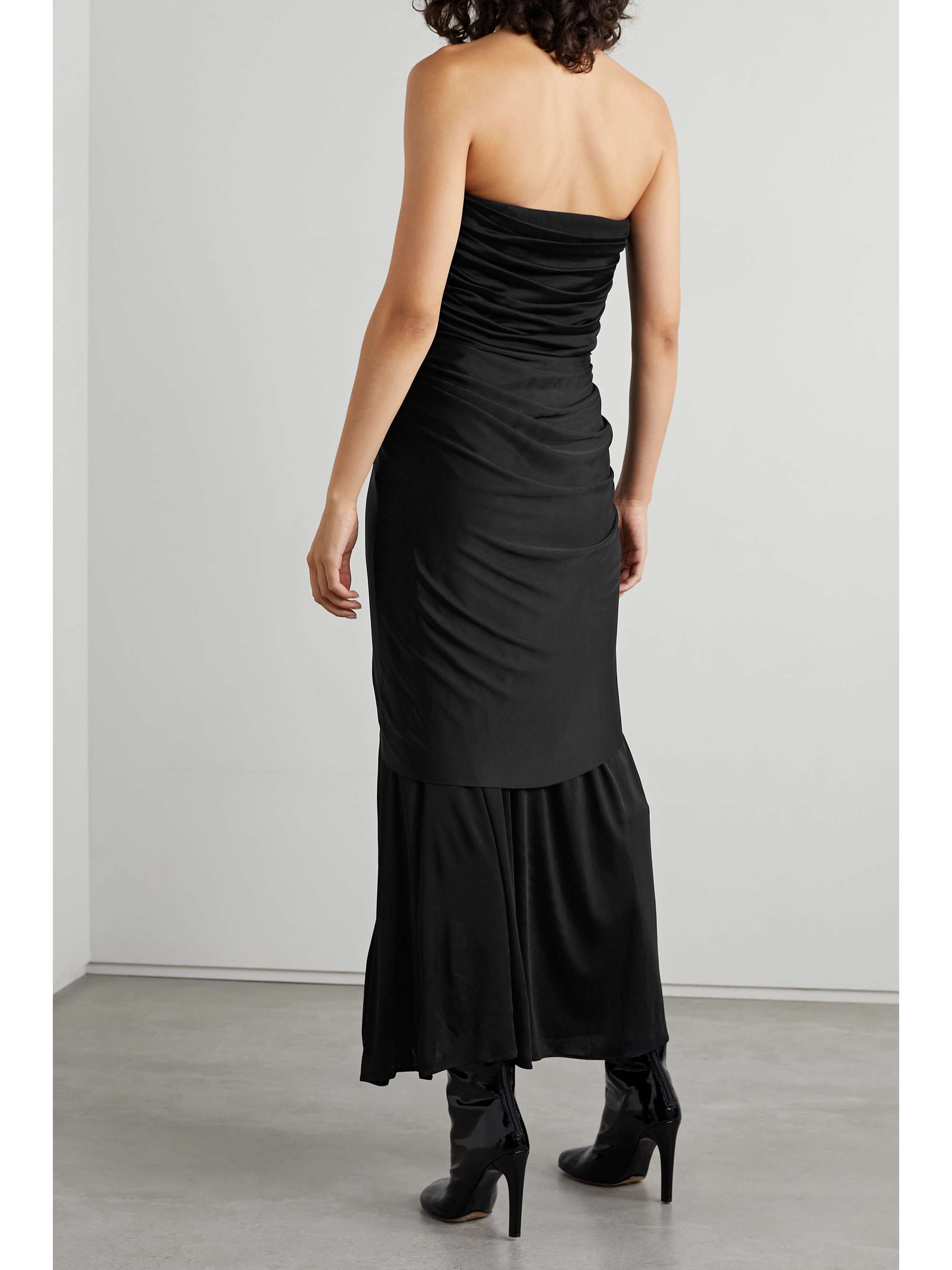 PROENZA SCHOULER Strapless ruched stretch-jersey maxi dress