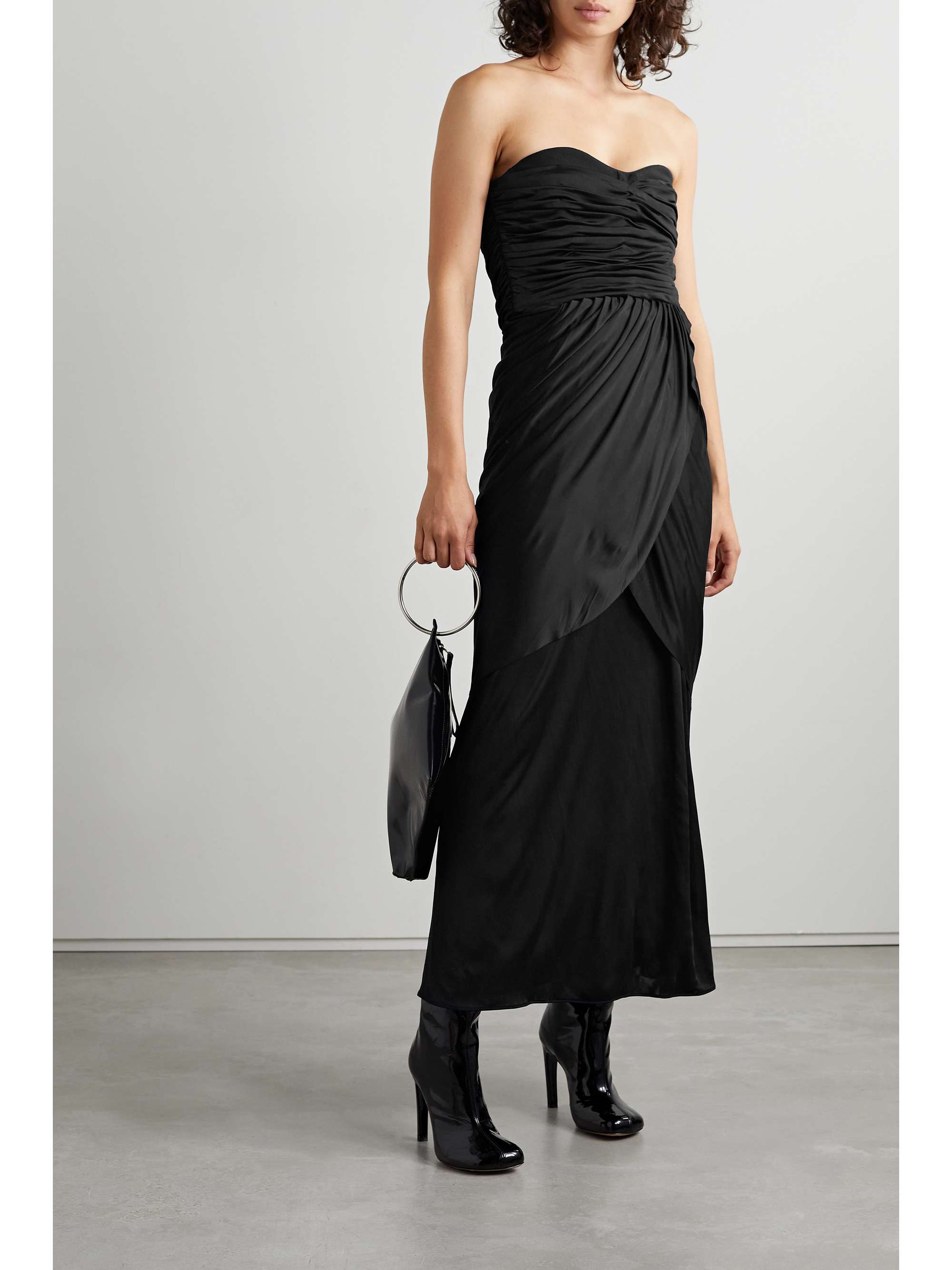 PROENZA SCHOULER Strapless ruched stretch-jersey maxi dress