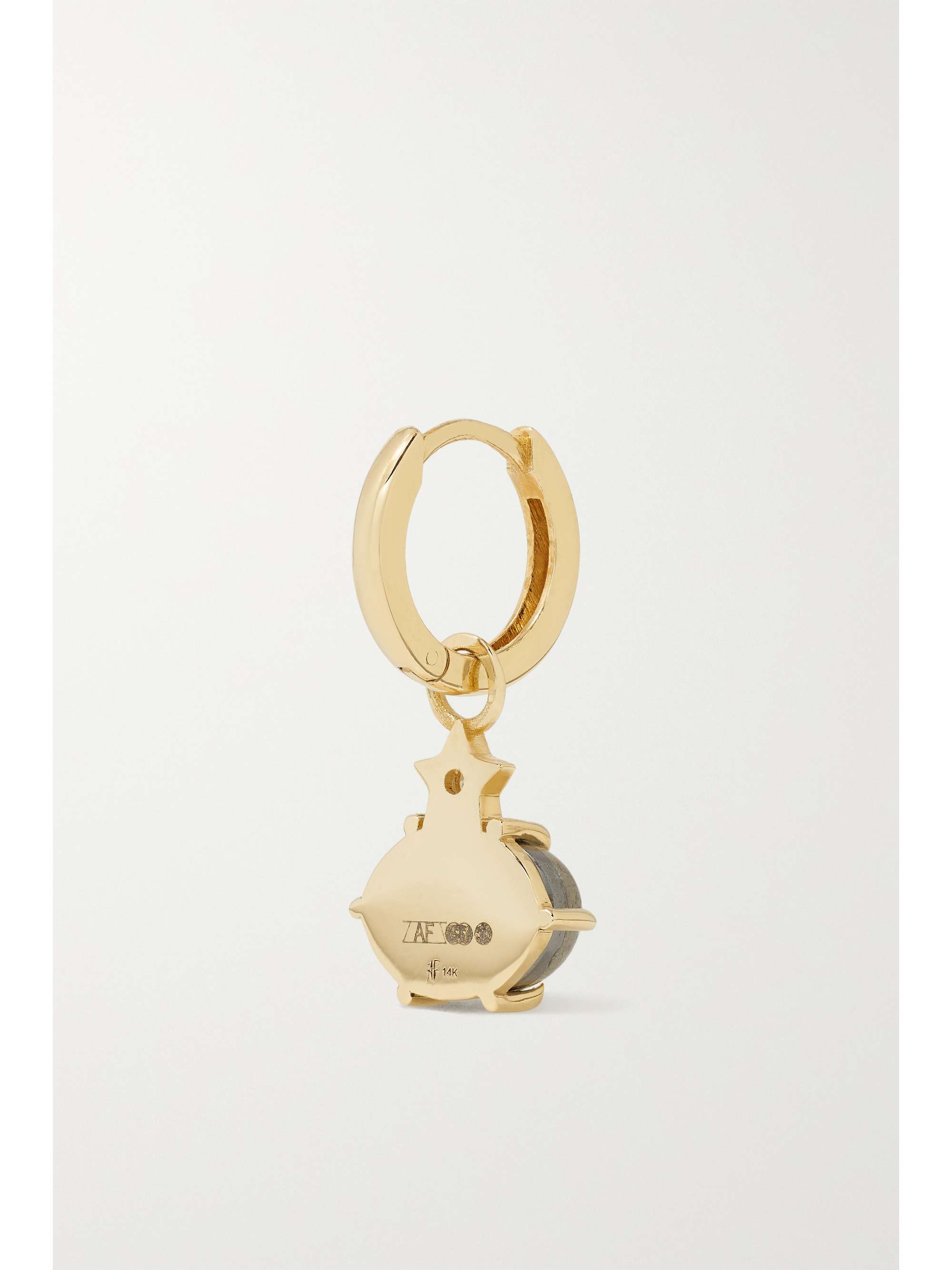 ANDREA FOHRMAN Mini Cosmo 14-karat gold, labradorite and diamond earrings