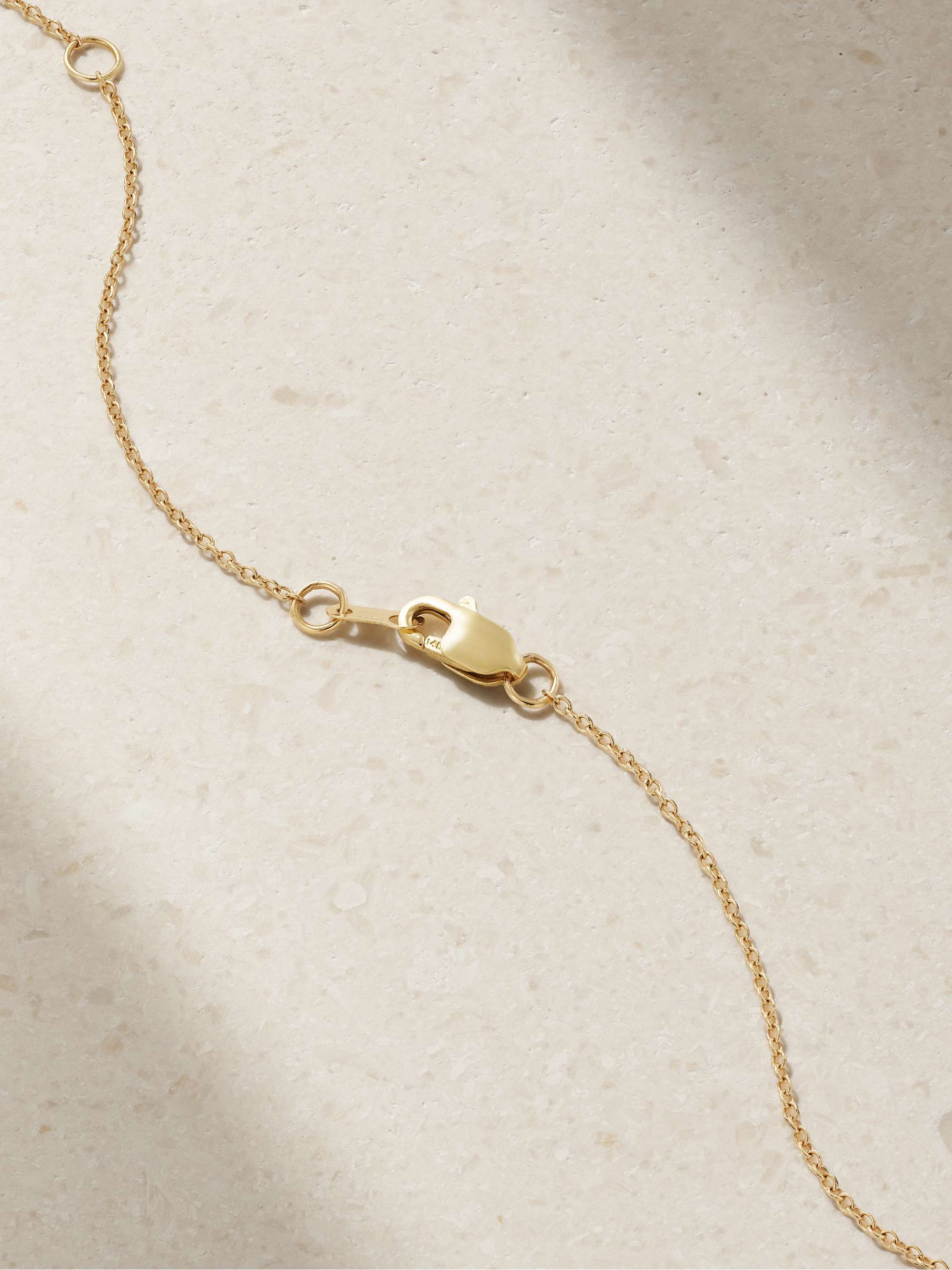 ANDREA FOHRMAN 14-karat gold, turquoise and diamond necklace