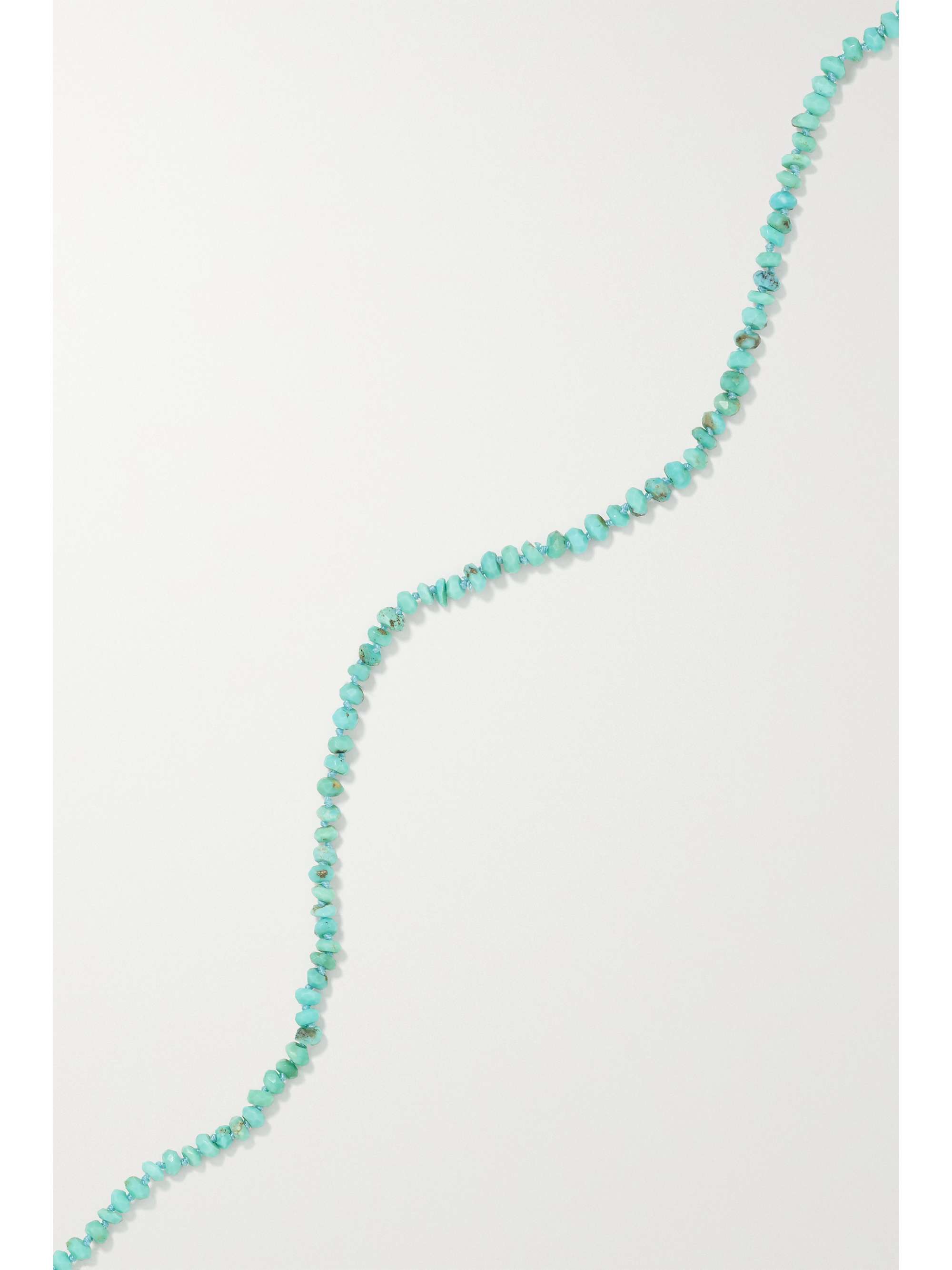 ANDREA FOHRMAN Mini Cosmo 14-karat gold, turquoise and diamond necklace