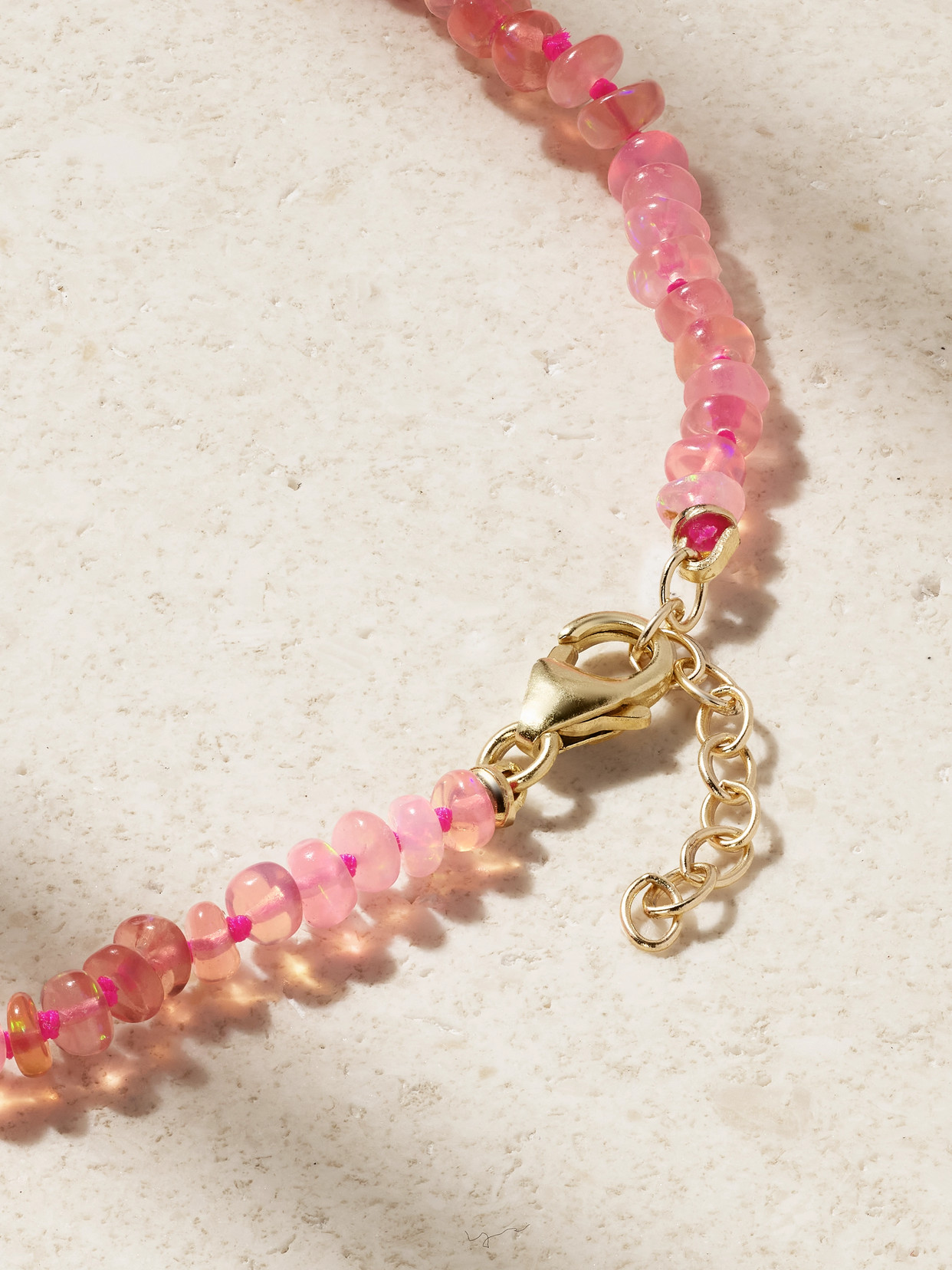 Andrea Fohrman Mini Waning/ Waxing Gibbous 14-karat Gold, Opal And Turquoise Anklet In Gold