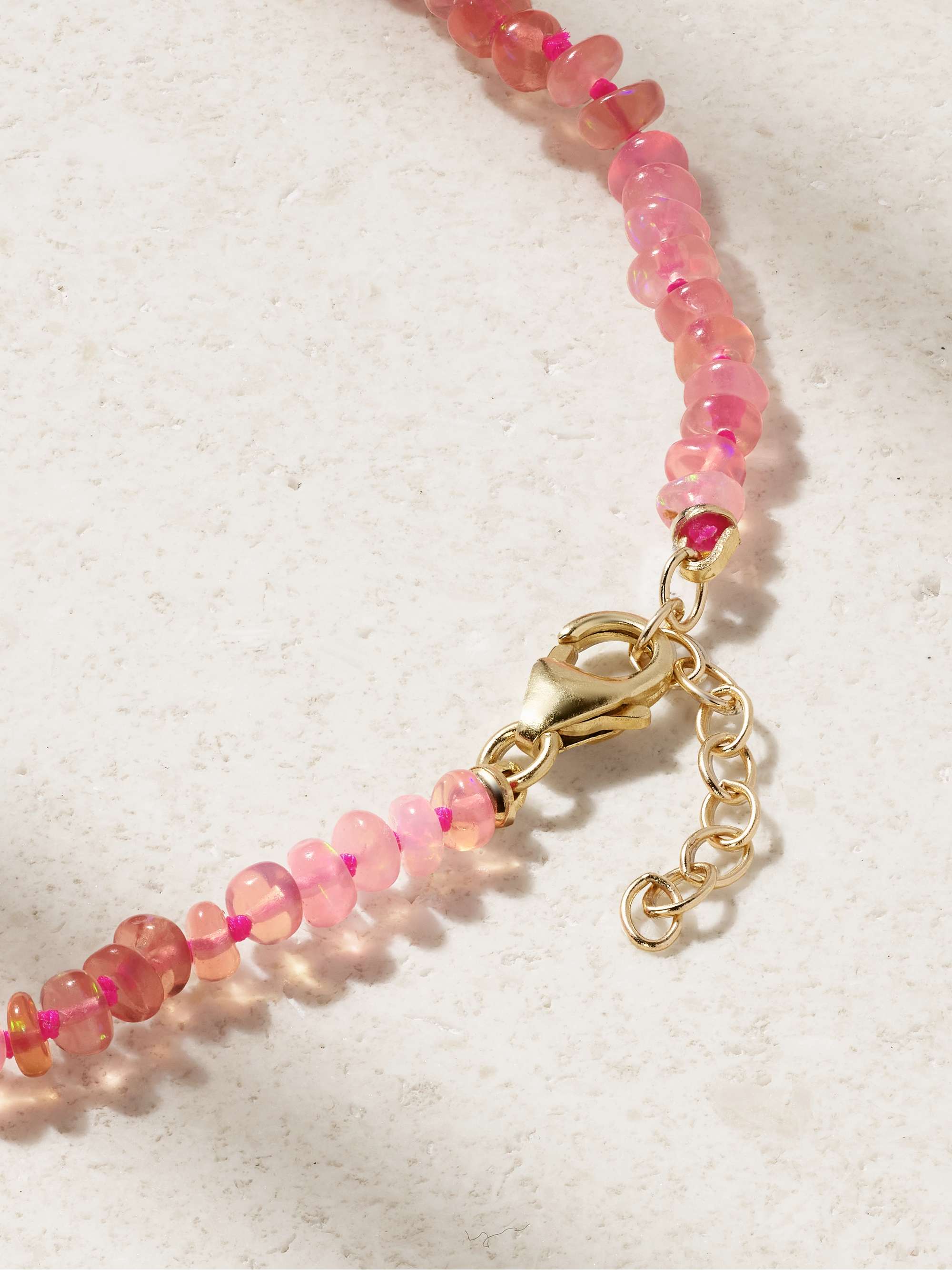 ANDREA FOHRMAN Mini Waning/ Waxing Gibbous 14-karat gold, opal and turquoise anklet