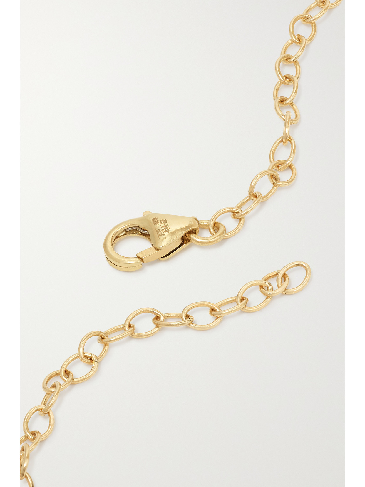 ANDREA FOHRMAN PEEK-A-BOO 14-KARAT GOLD TURQUOISE ANKLET