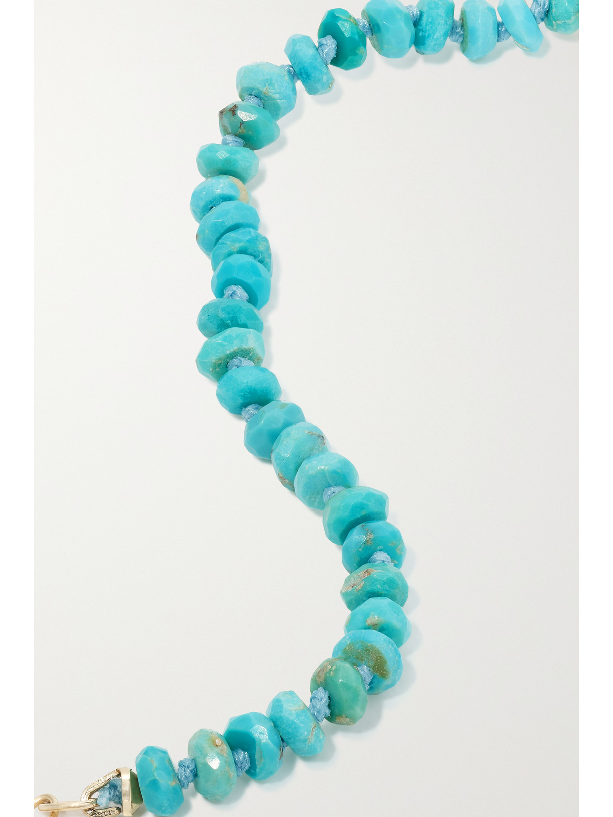 ANDREA FOHRMAN PEEK-A-BOO 14-KARAT GOLD TURQUOISE ANKLET