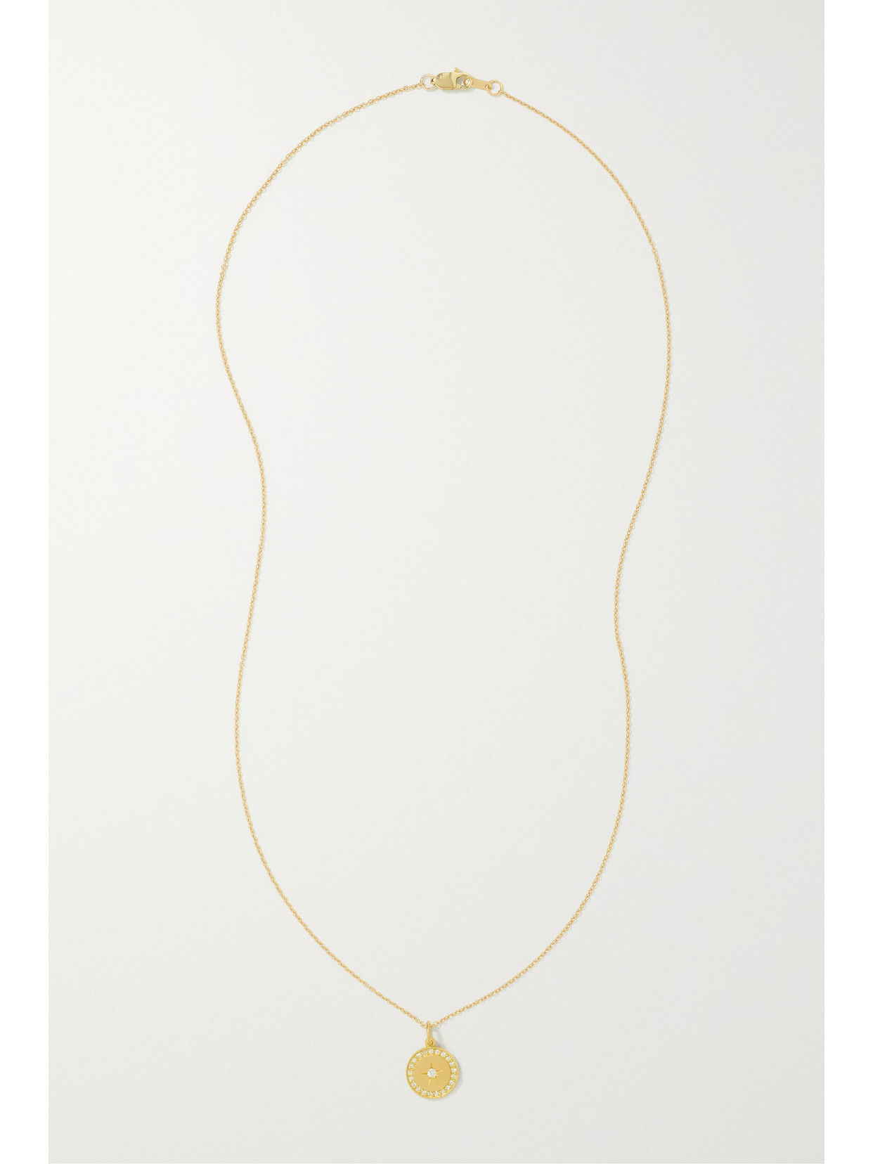 Shop Andrea Fohrman Full Moon 18-karat Gold Diamond Necklace