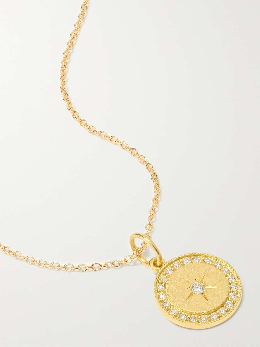 Andrea Fohrman Full Moon 18-karat Gold Diamond Necklace