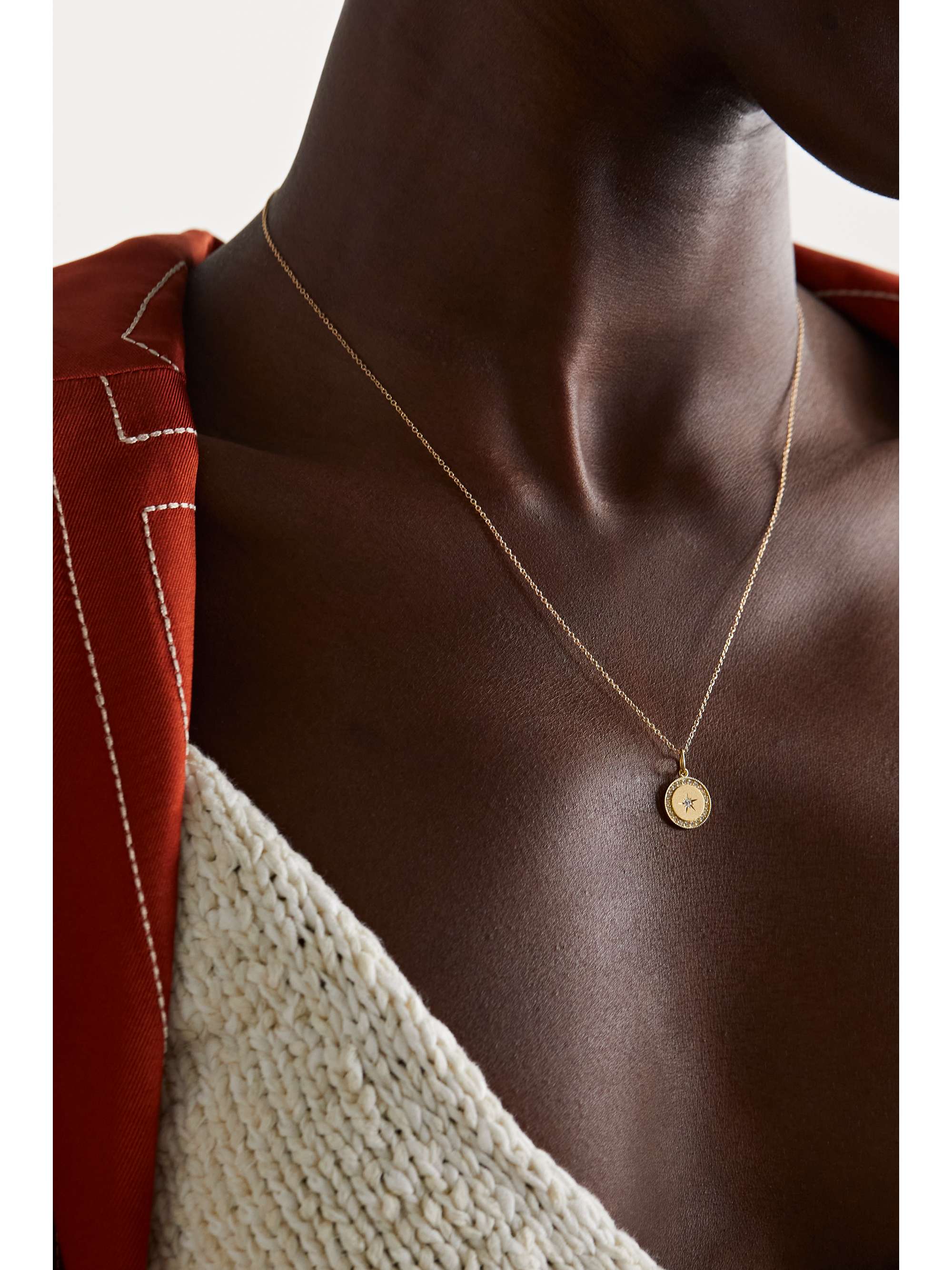 ANDREA FOHRMAN Full Moon Kette aus 18 Karat Gold mit Diamanten