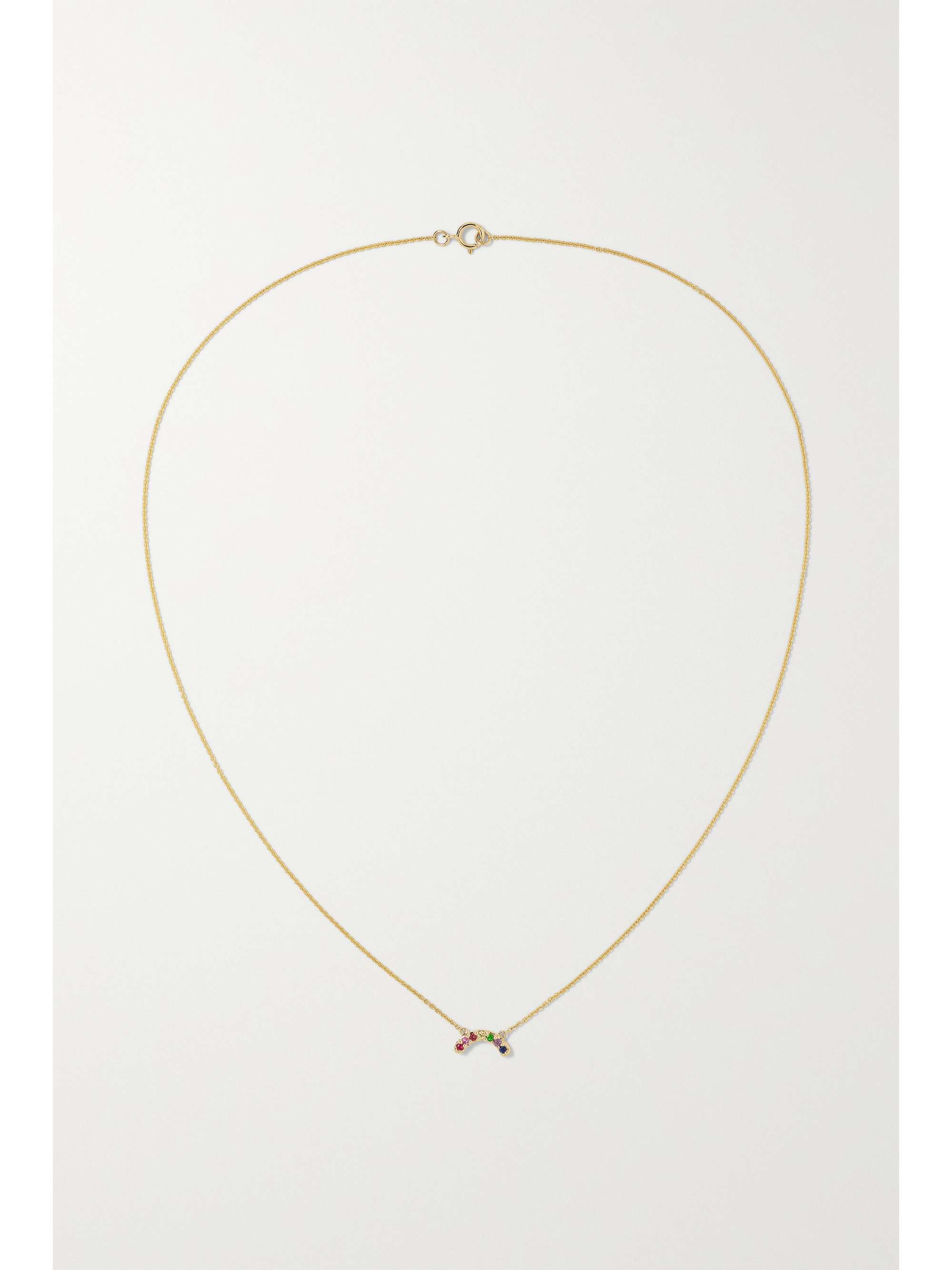 ANDREA FOHRMAN 14-karat gold multi-stone necklace