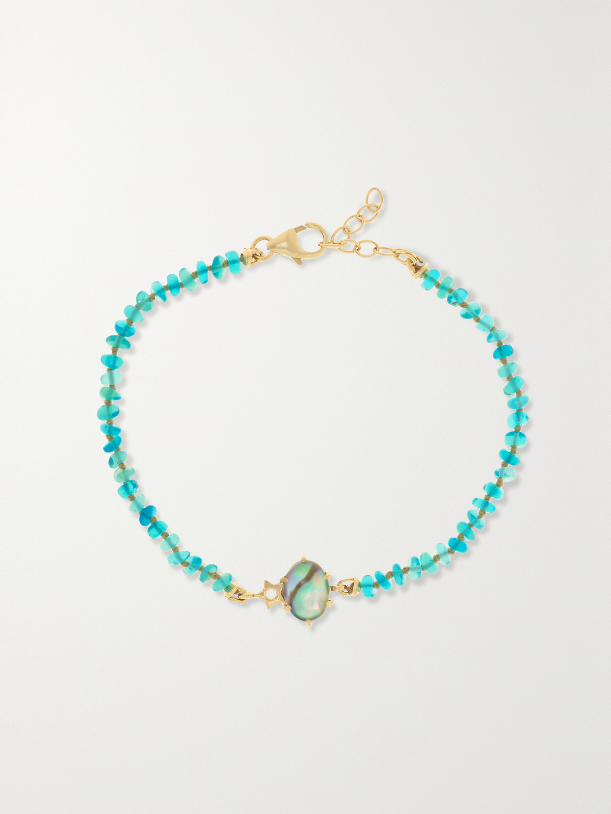Andrea Fohrman - Mini Galaxy 14-karat Gold Multi-stone Bracelet - Turquoise