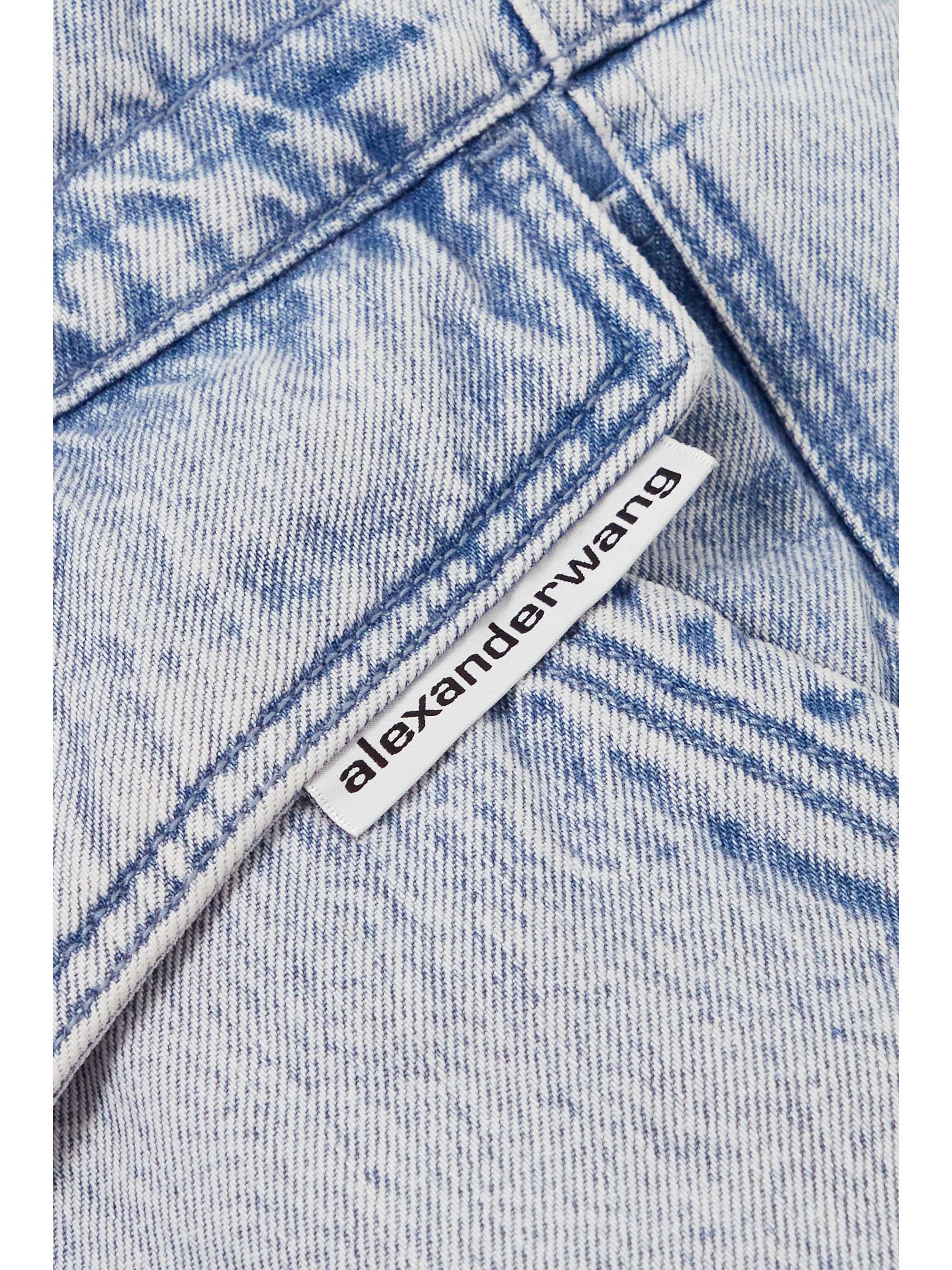 ALEXANDER WANG Giacca oversize in denim imbottito effetto candeggiato con cappuccio