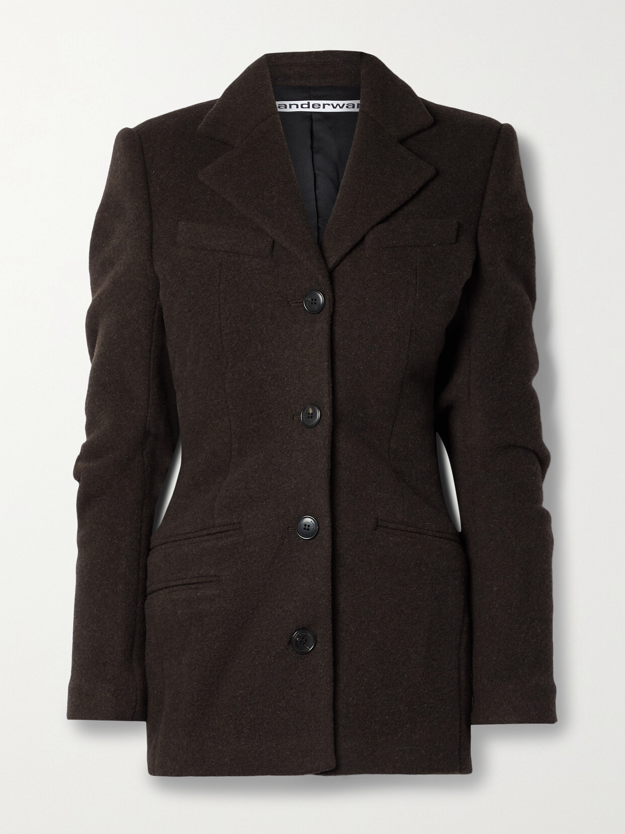 Alexander Wang Wool-blend Felt Blazer In Brown
