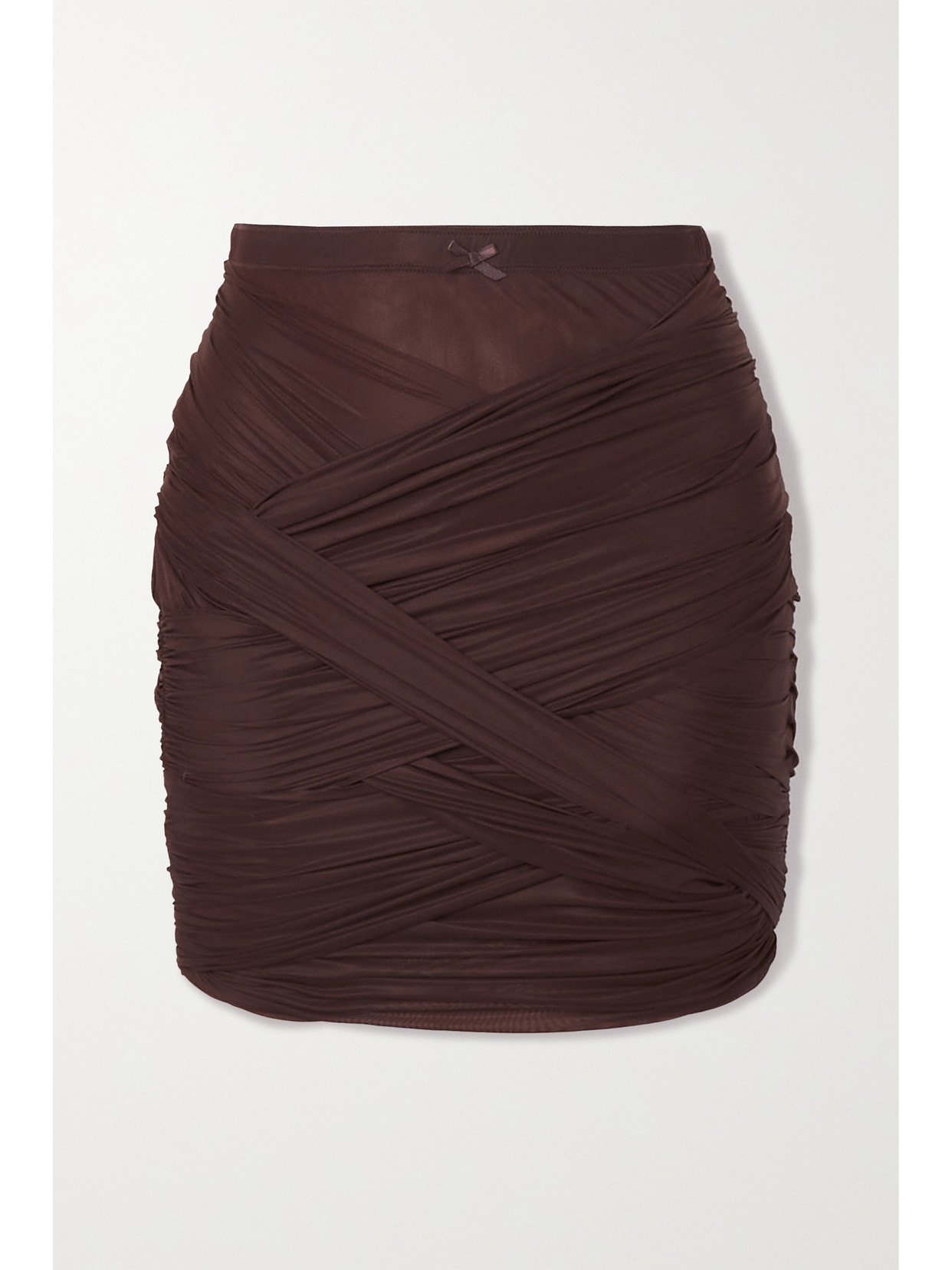 ALEXANDER WANG DRAPED STRETCH-JERSEY MINI SKIRT