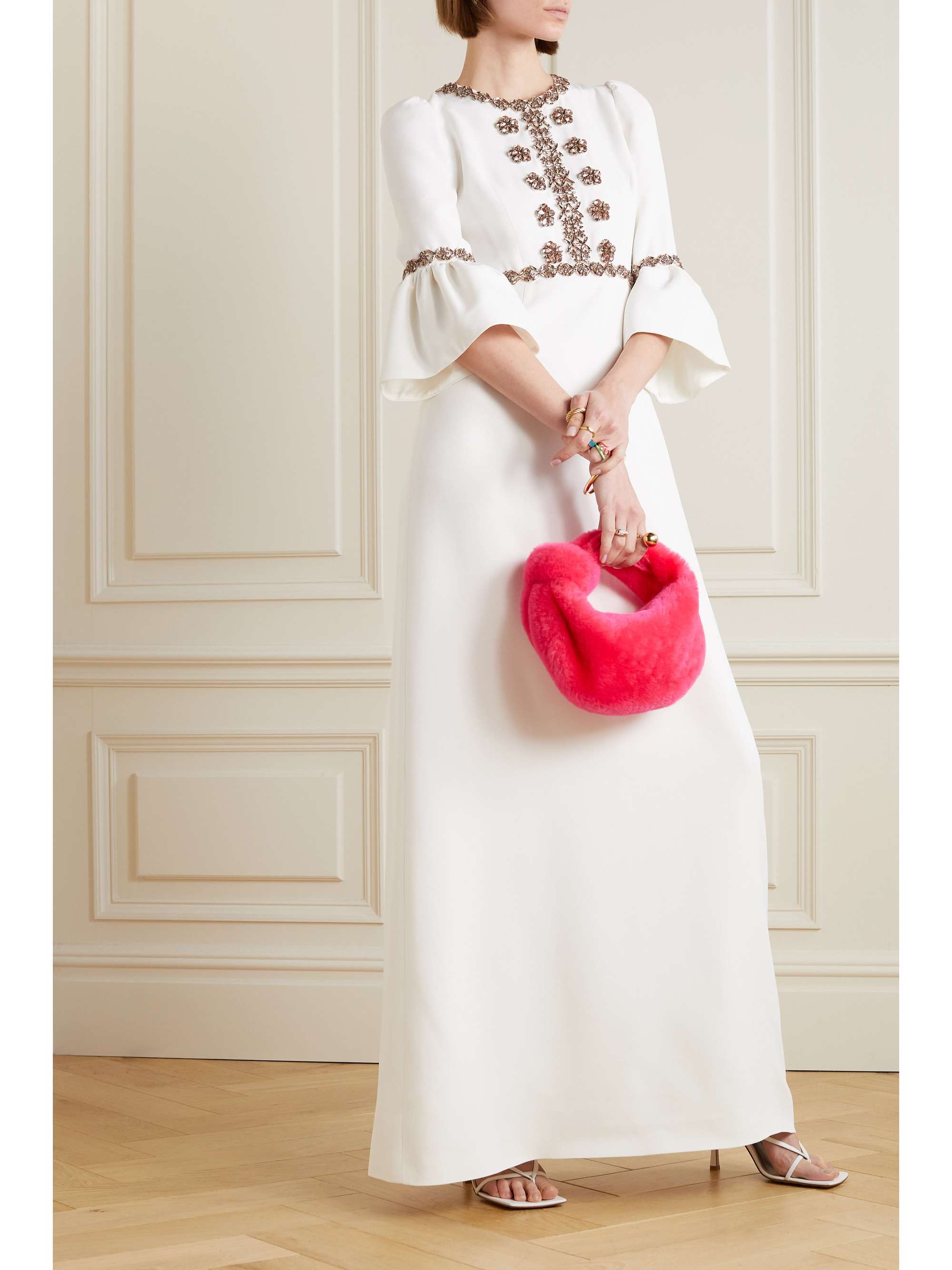 ANDREW GN Embellished cady gown | NET-A-PORTER