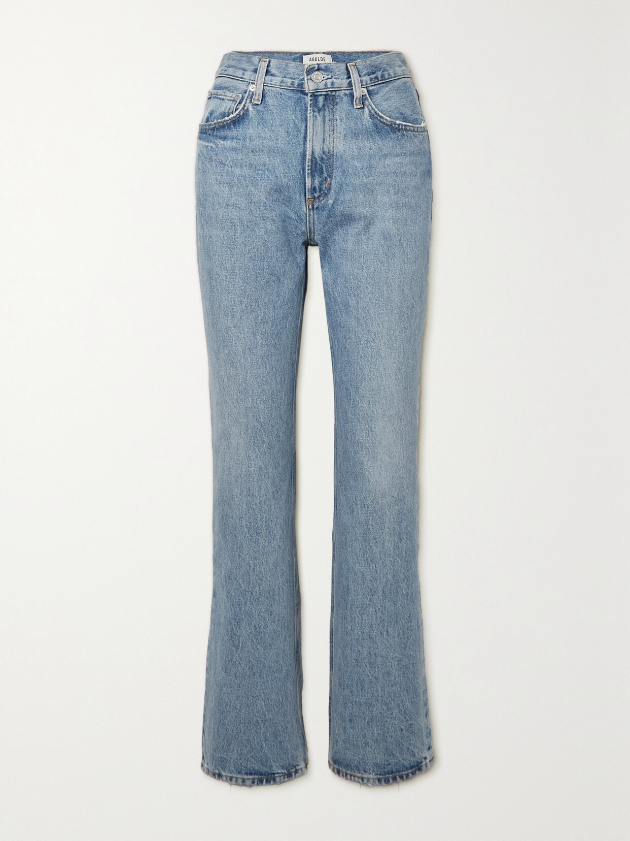 Agolde Vintage Relaxed Boot Highrise Flared Jeans In Light Blue ModeSens