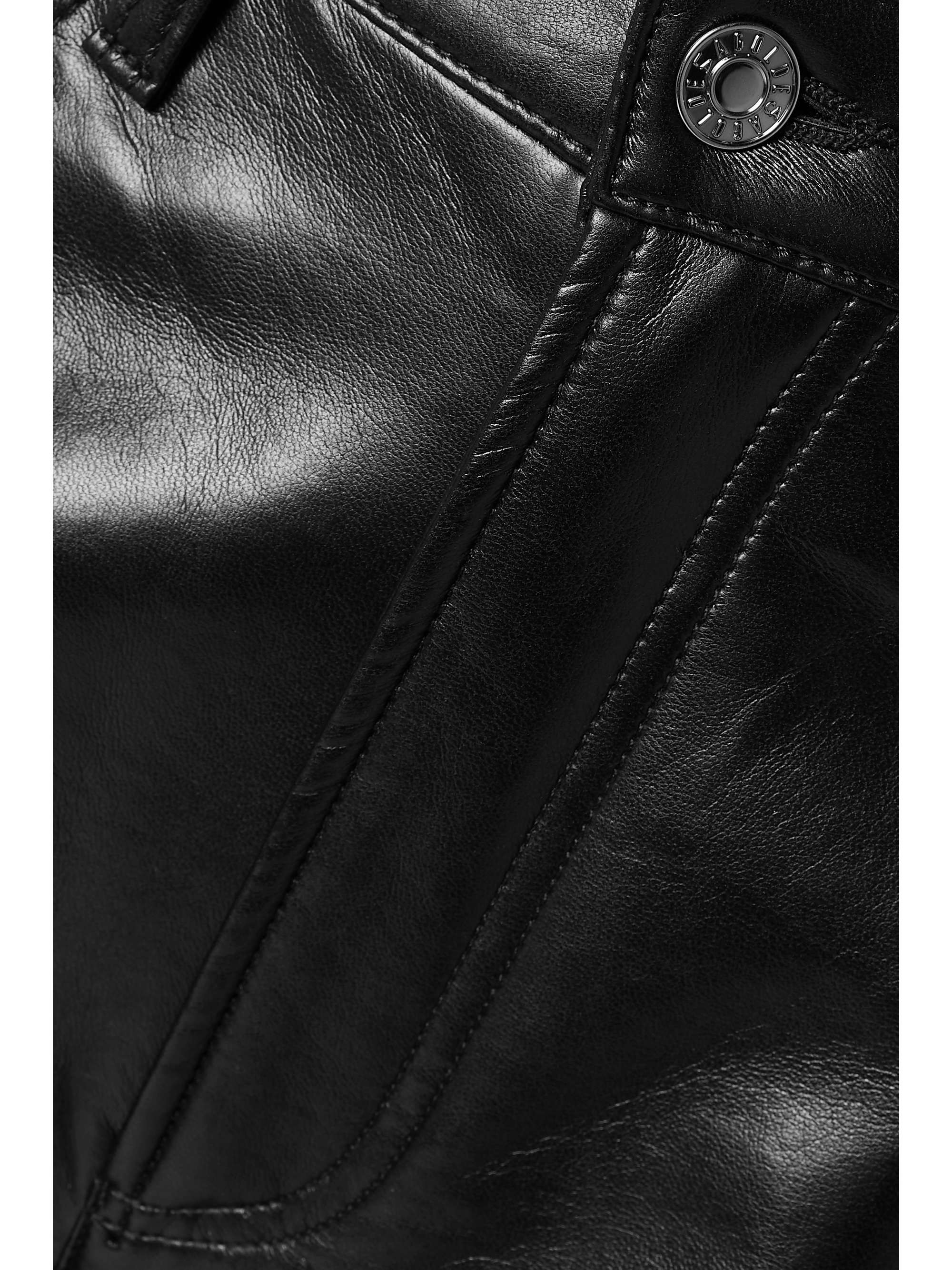 AGOLDE Riley Long recycled leather-blend straight-leg pants