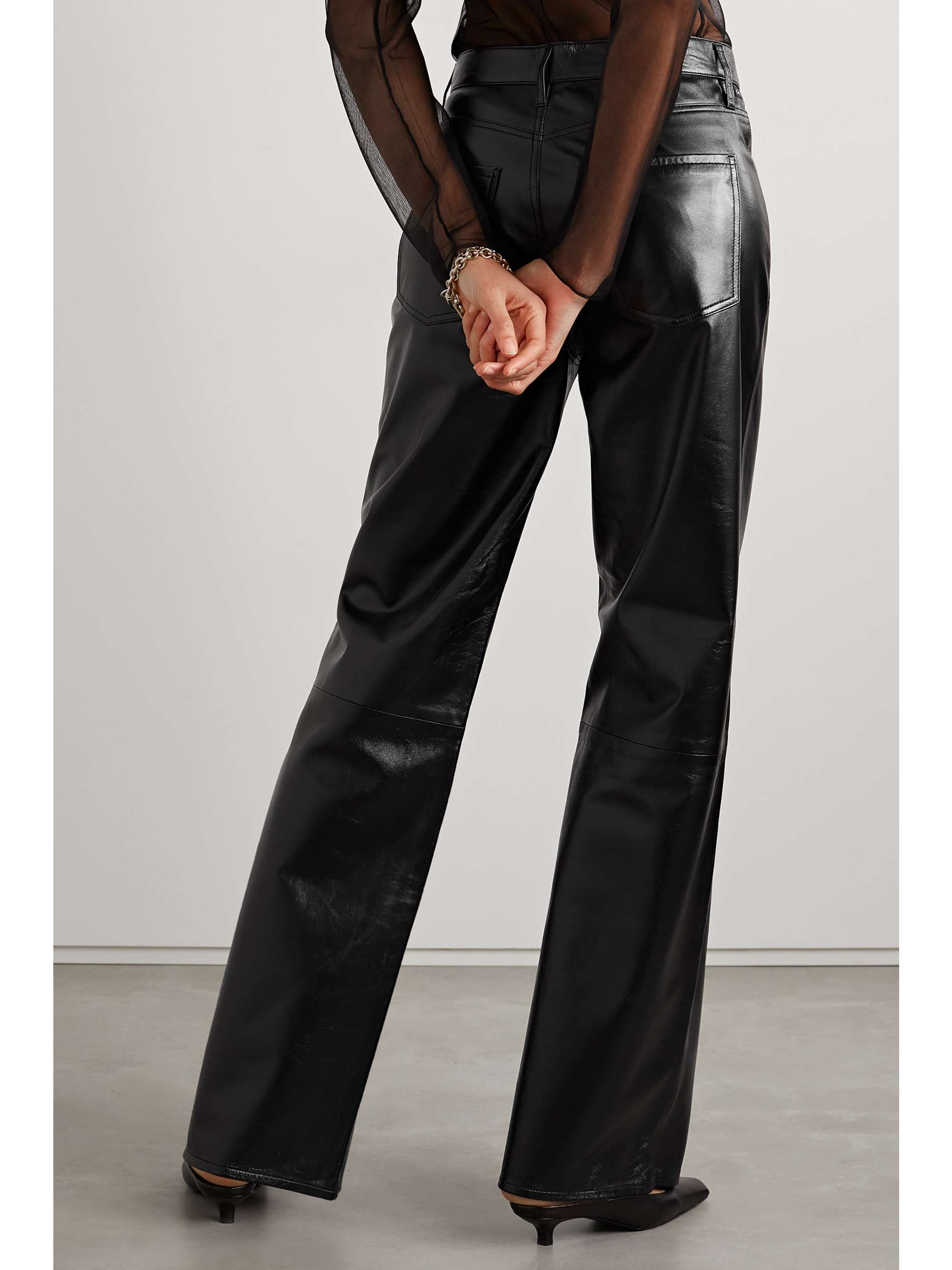 CITIZENS OF HUMANITY Annina patent-leather wide-leg pants