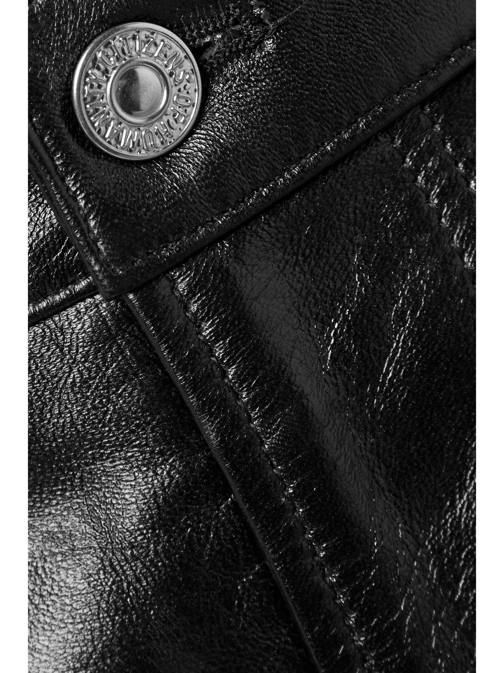 CITIZENS OF HUMANITY Annina patent-leather wide-leg pants