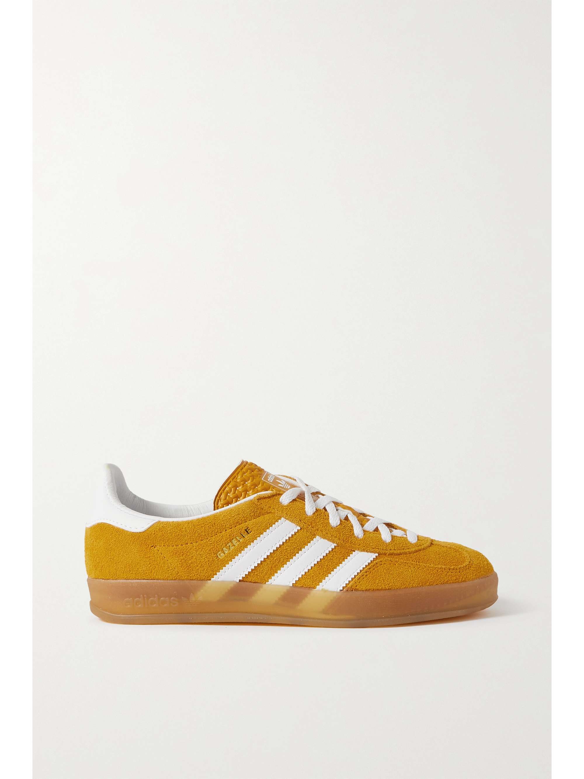 ADIDAS ORIGINALS Gazelle Indoor leather-trimmed suede sneakers