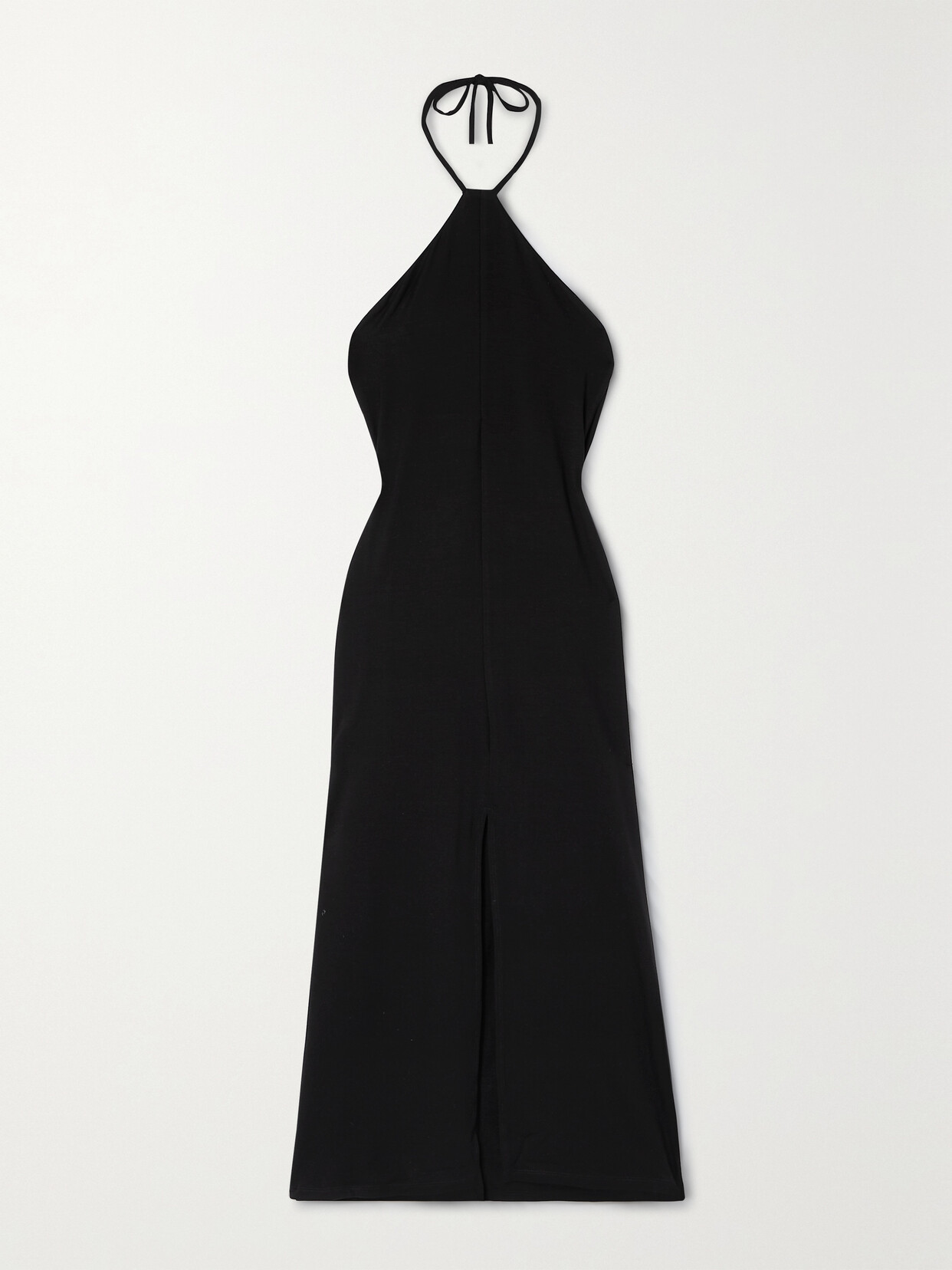 Reformation - Stetson Stretch-tencel Lyocell Halterneck Midi Dress - Black image