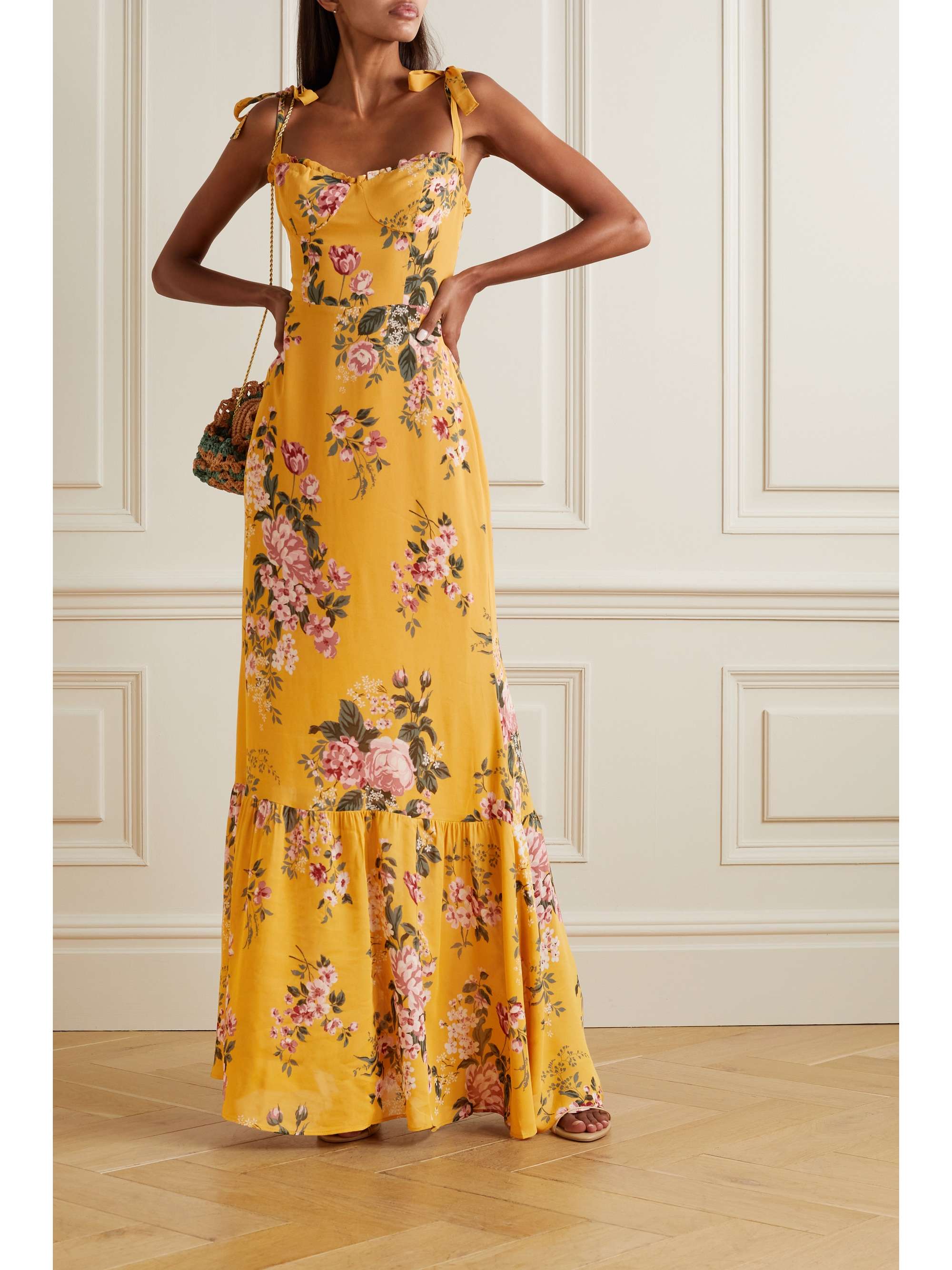 REFORMATION Jasen floral-print crepe maxi dress