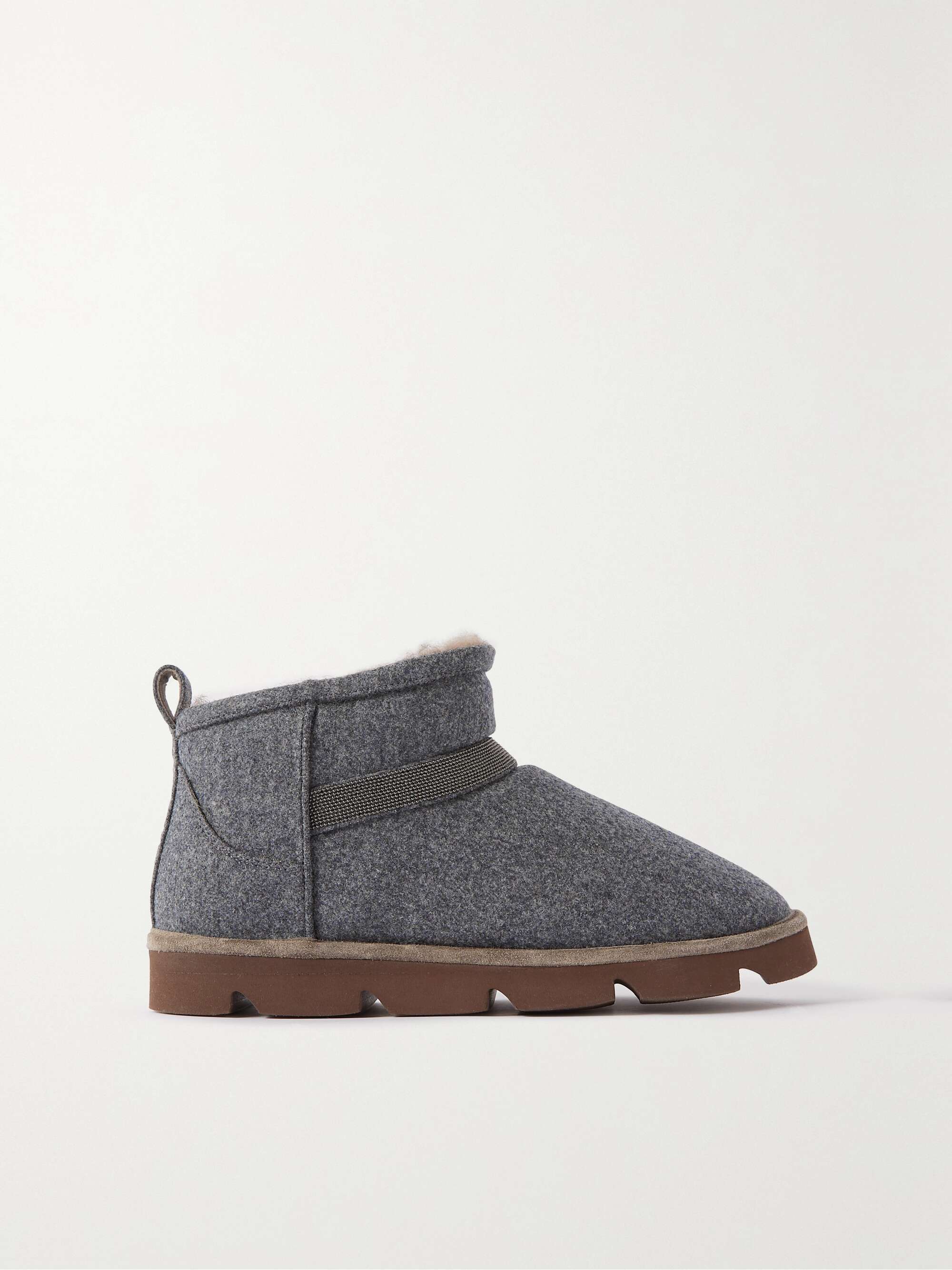 wool lined ankle boots