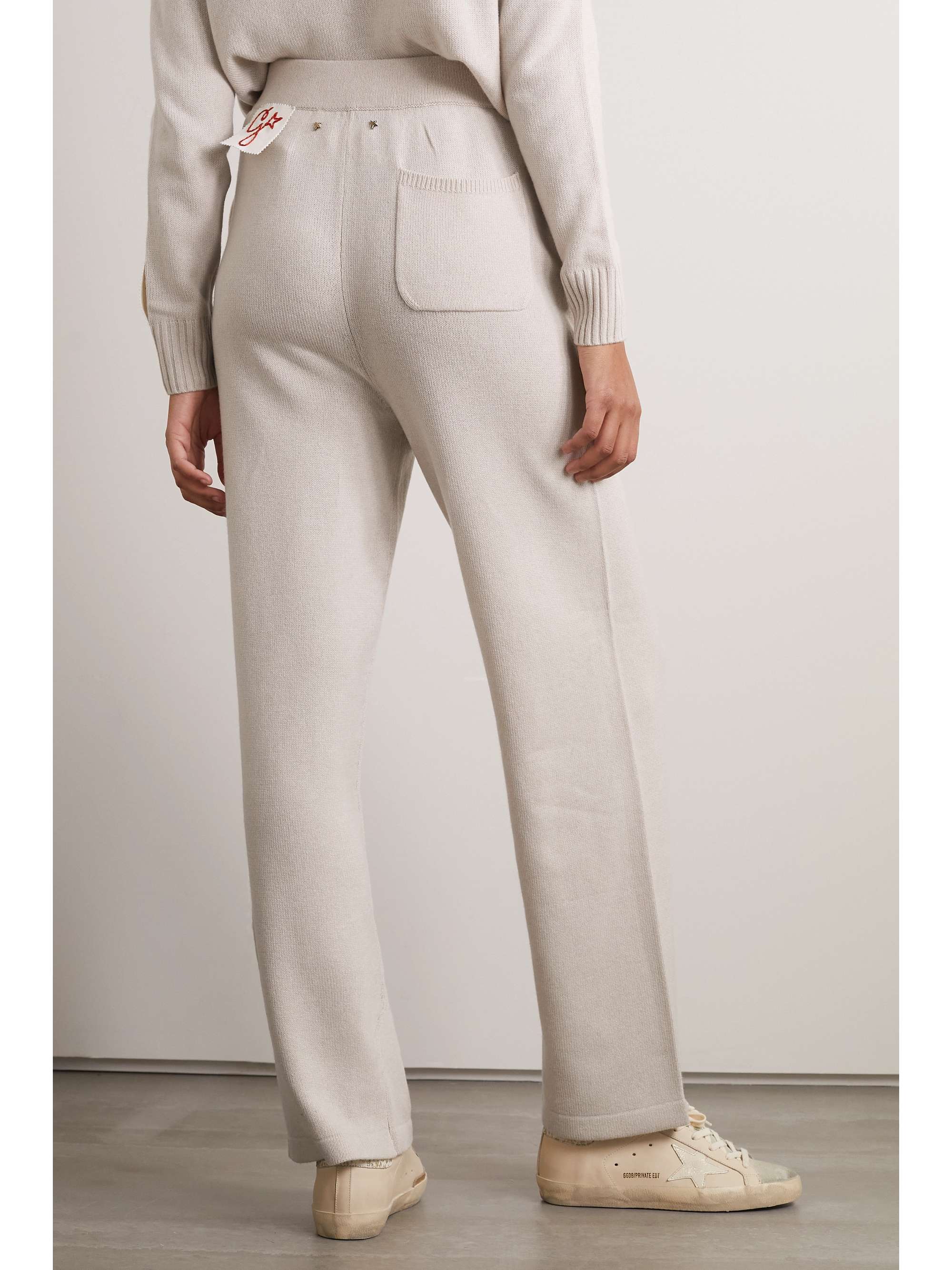 GOLDEN GOOSE Golden cashmere and wool-blend track pants