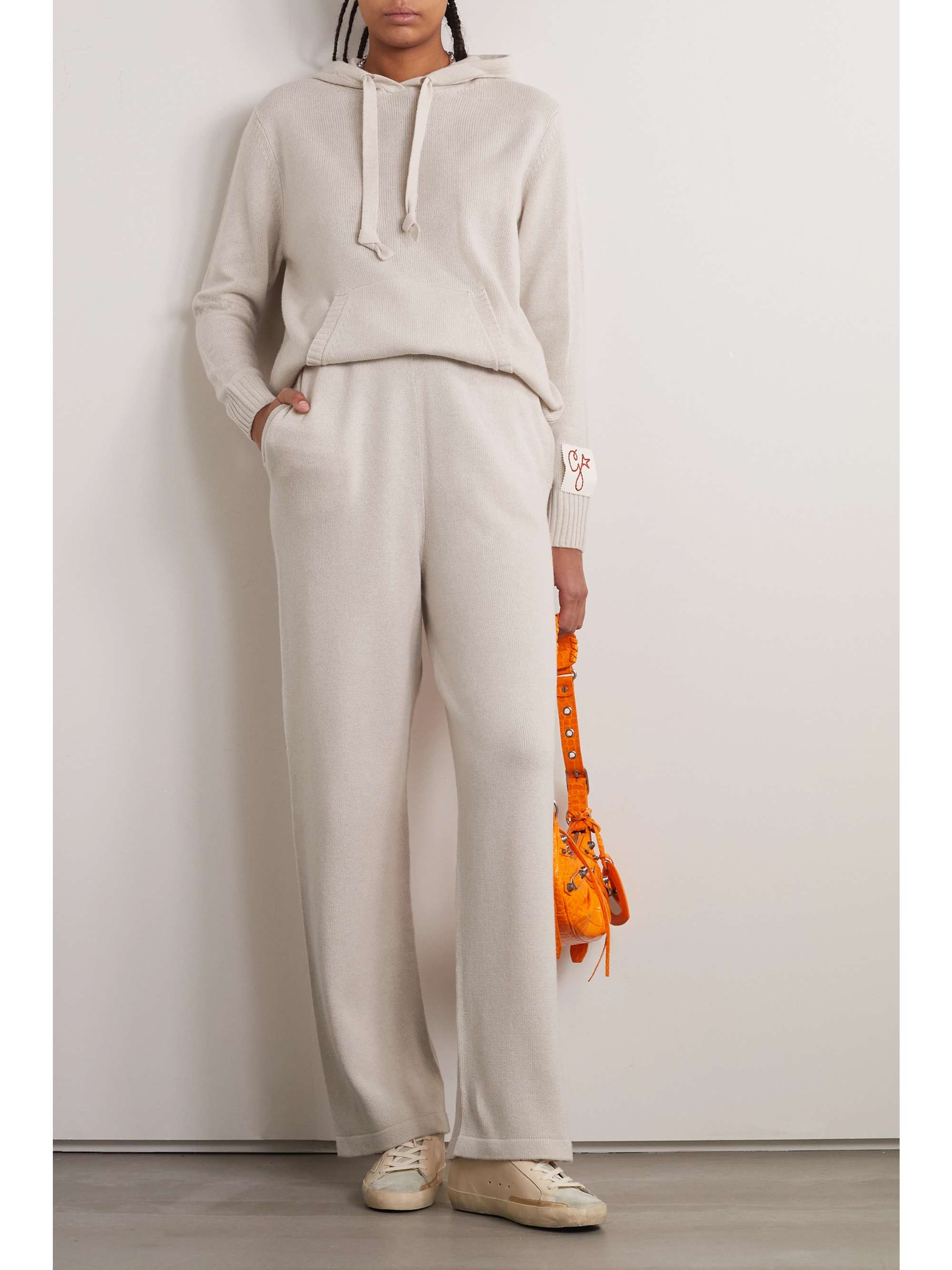 Golden Goose Golden Cashmere-Wool Knit Wide-Leg Jogging Pants - ShopStyle