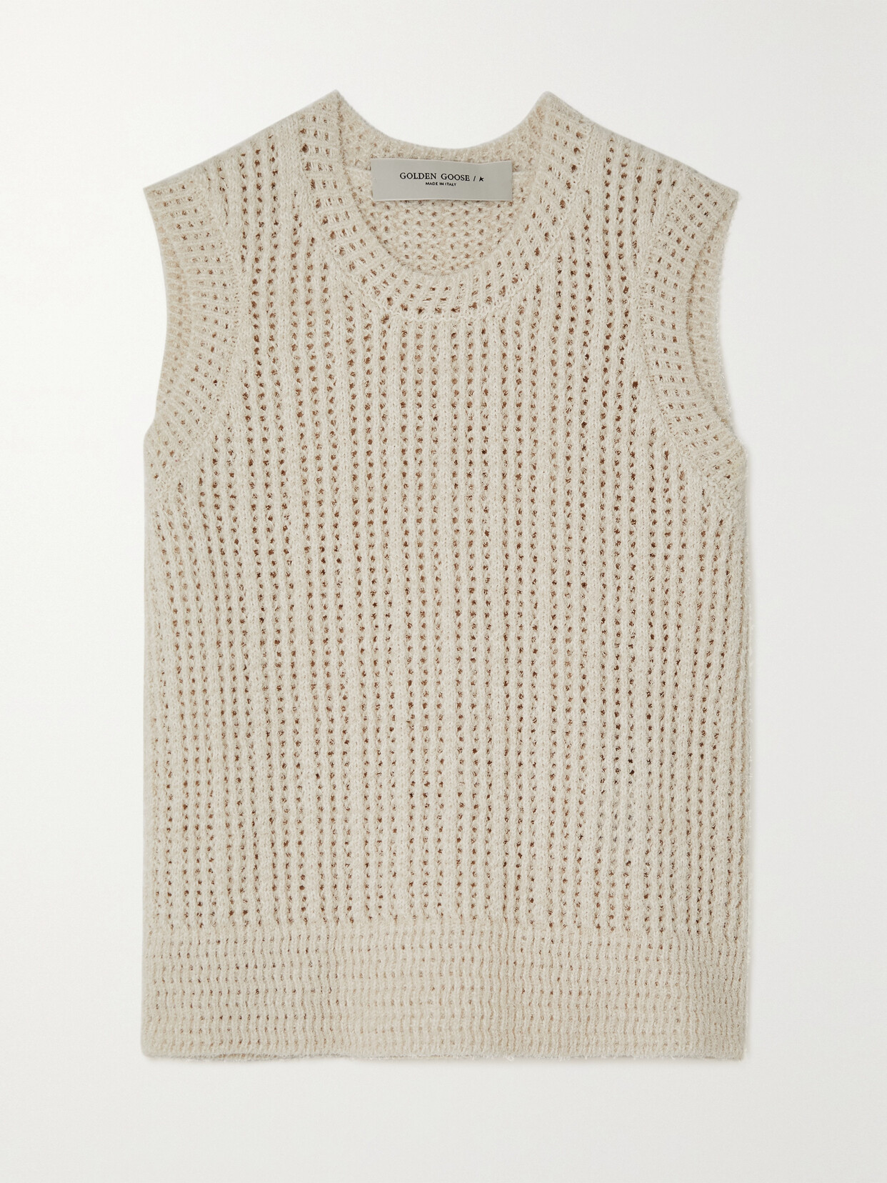 Golden Goose - Crocheted Cotton-blend Vest - Cream