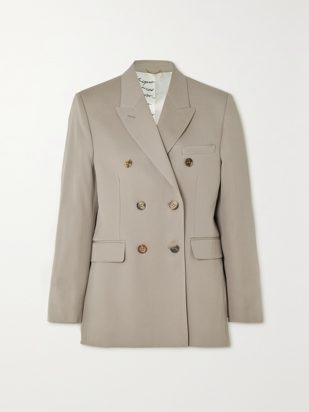 GOLDEN GOOSE DOUBLE-BREASTED WOOL-GABARDINE BLAZER