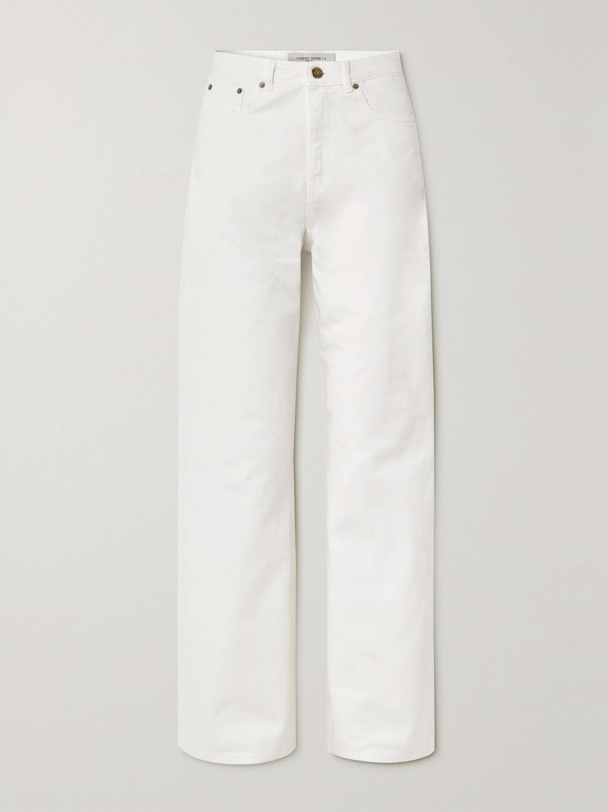 Jeans A Vita Alta Con Gamba Larga E Papillon, Donna, Palazzo Denim Casual