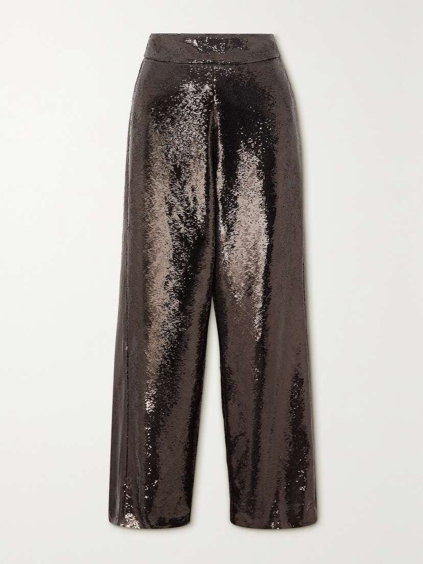 Golden Goose Journey Sequined Crepe Wide-leg Pants