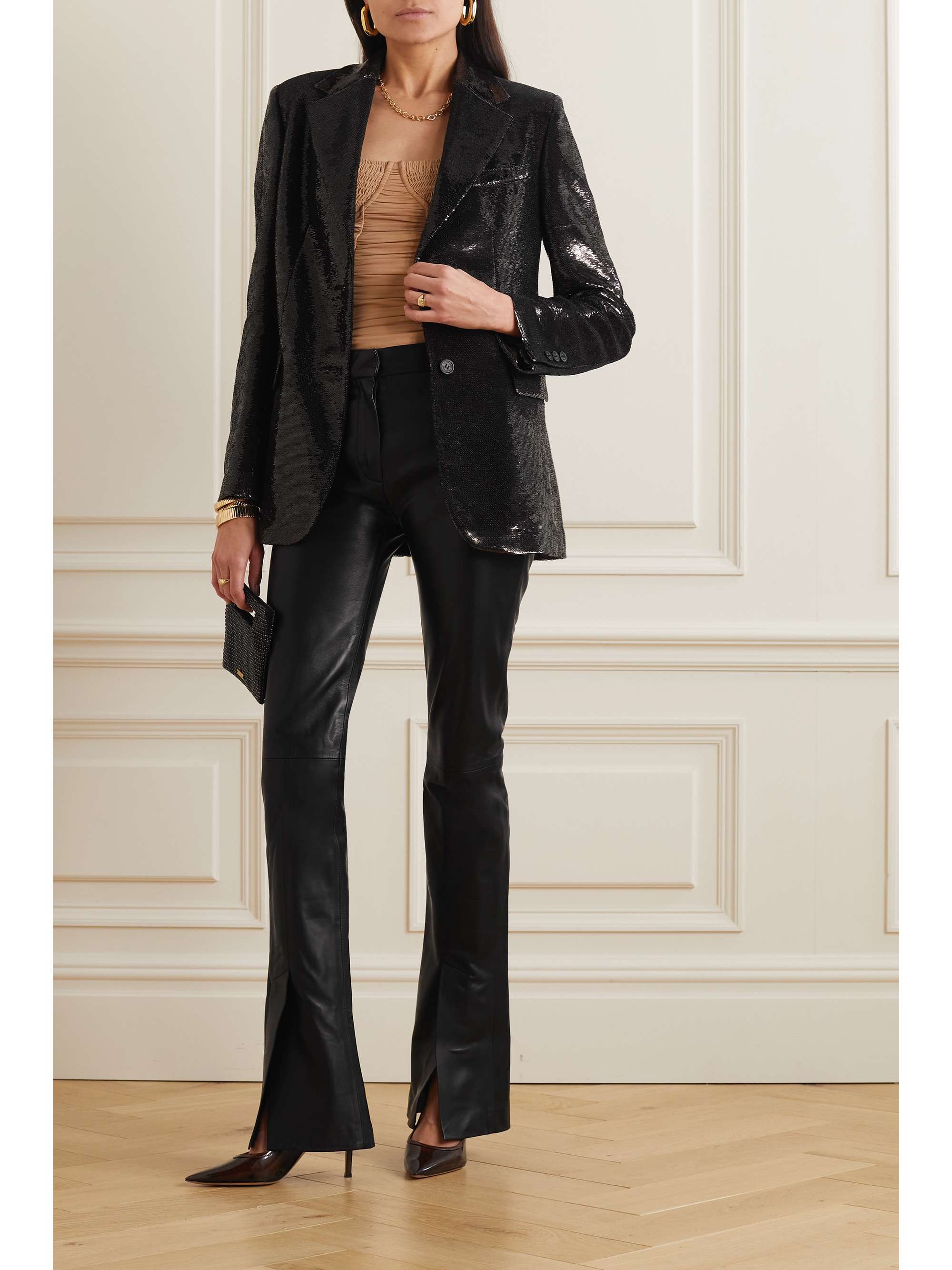 GOLDEN GOOSE Sequined crepe blazer | NET-A-PORTER